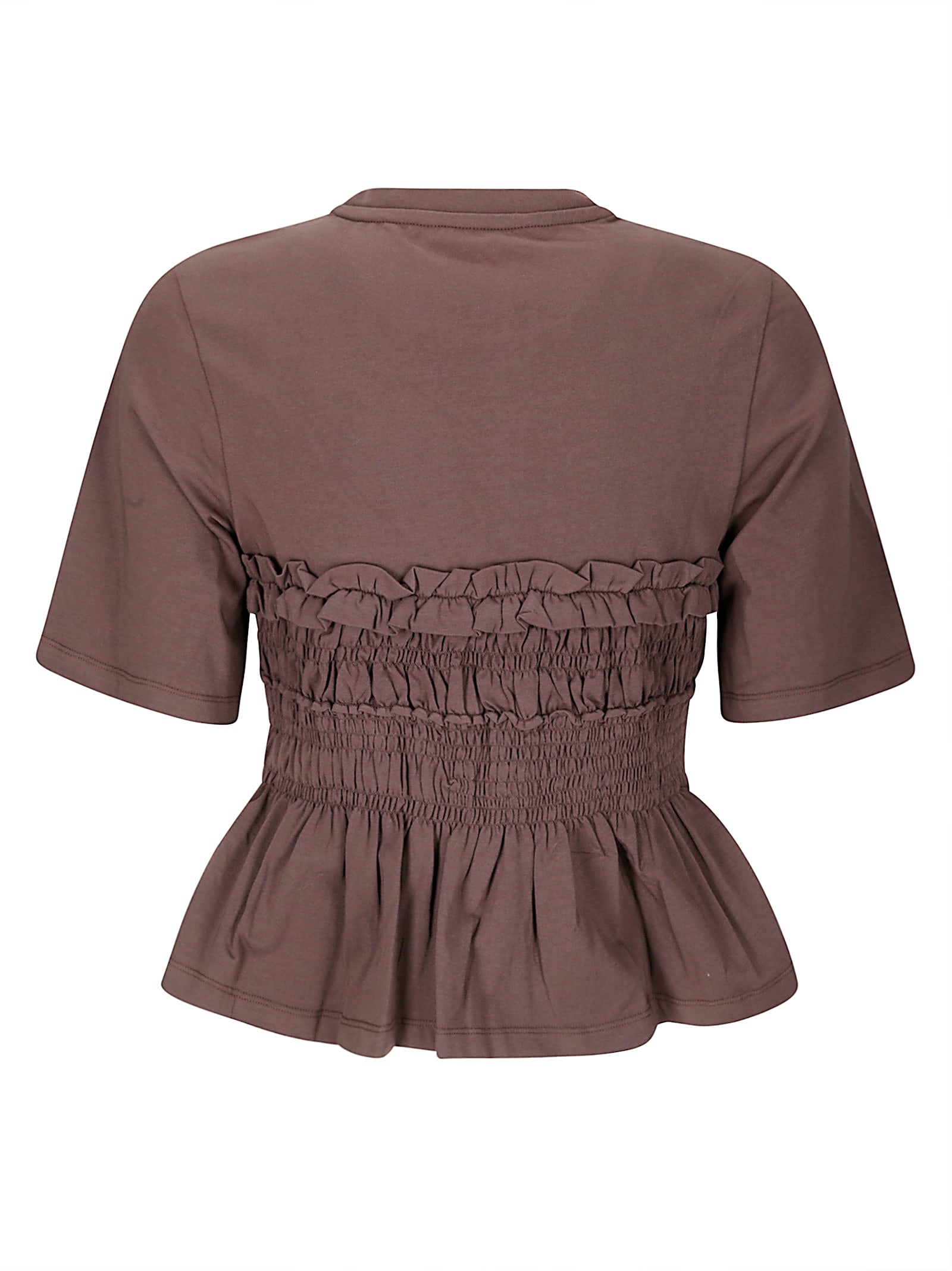 Cecilie Bahnsen Vilde T-shirt Jersey In Brown