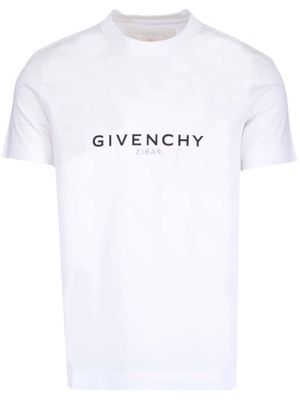 Shop Givenchy White Paris Reverse T-shirt In Bianco