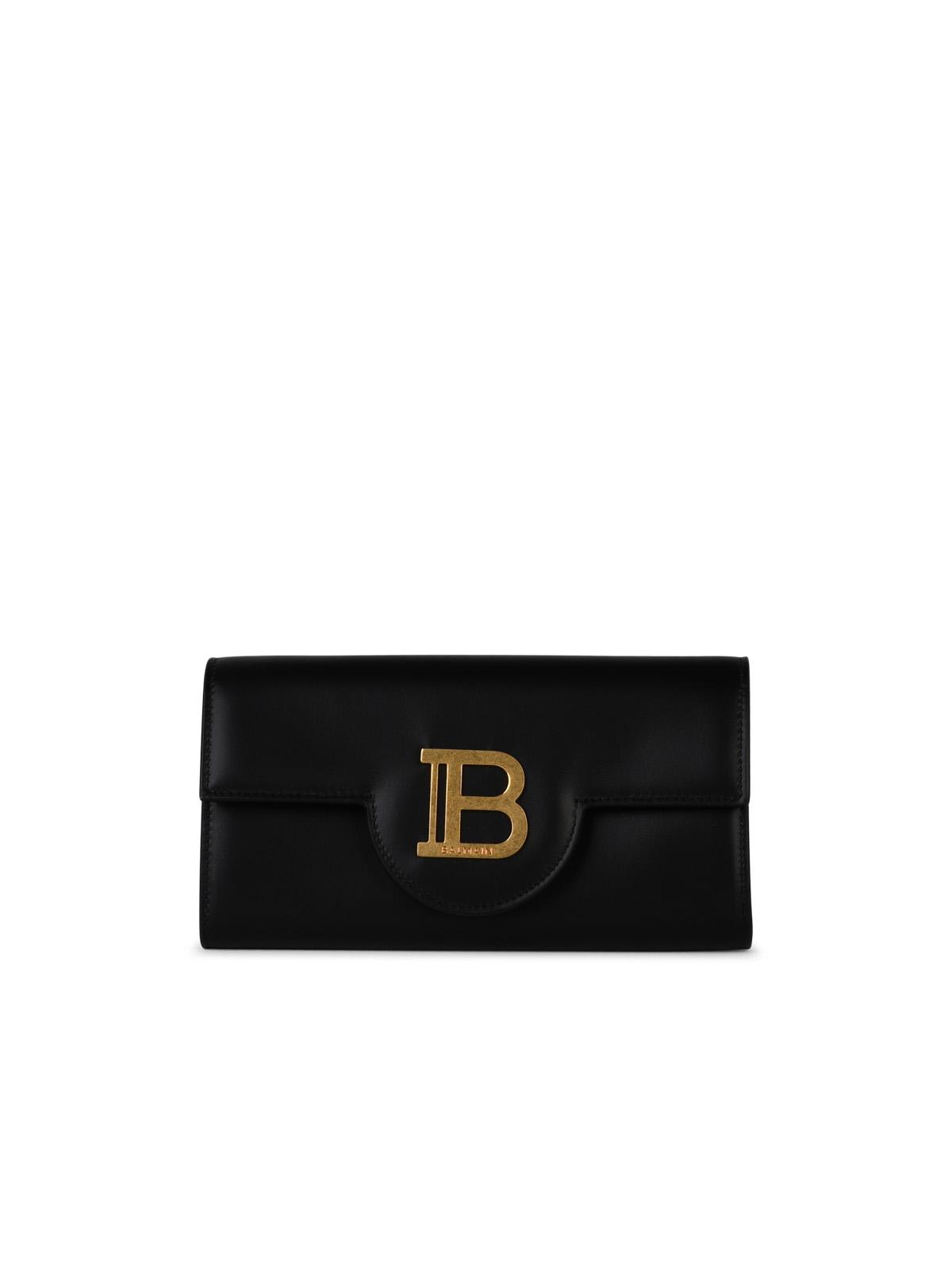 Shop Balmain B-buzz Black Leather Crossbody Bag