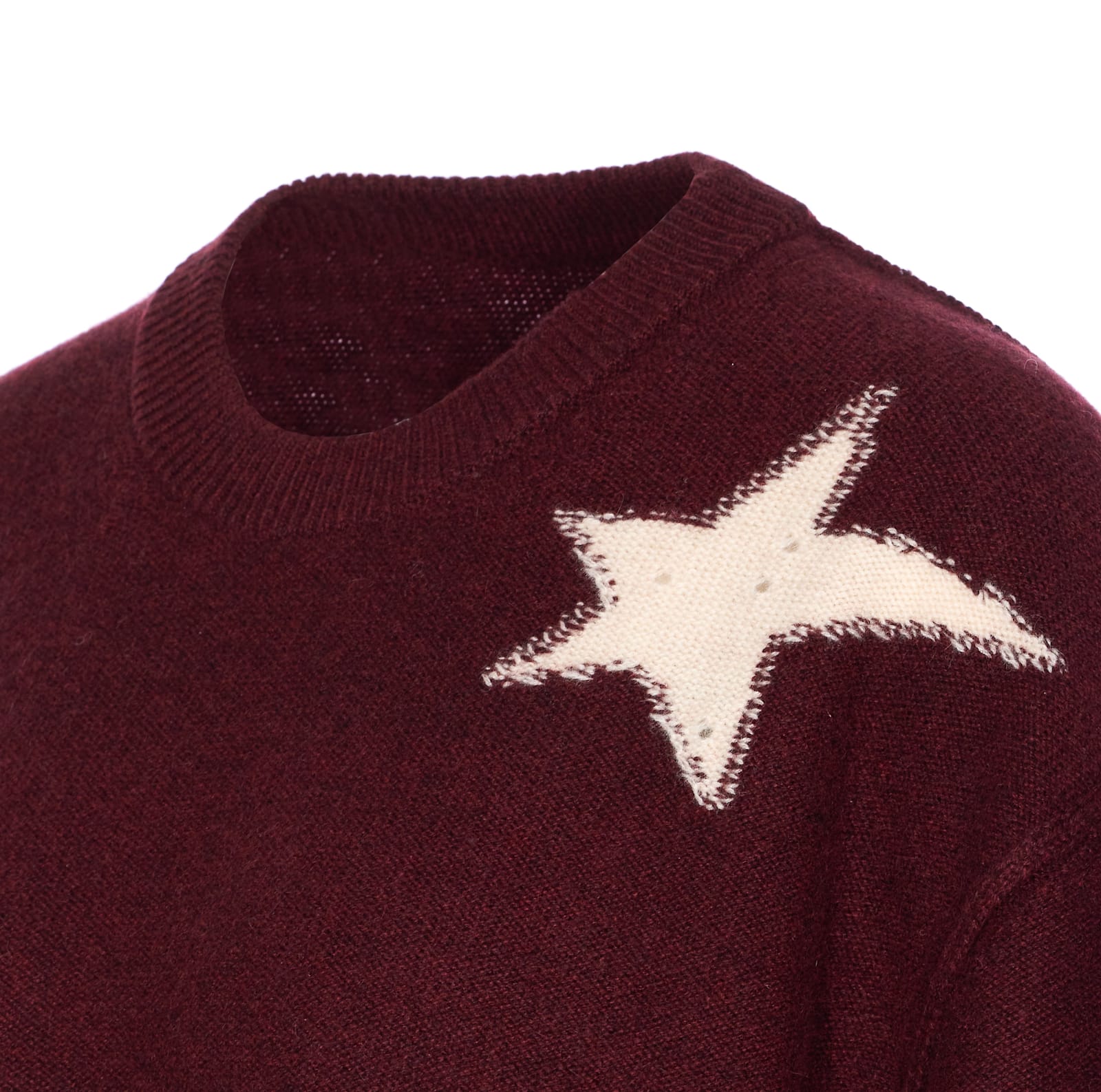 Zadig & Voltaire Womens Burgundy Markuz Star-pattern Cashmere Jumper In Burgundy