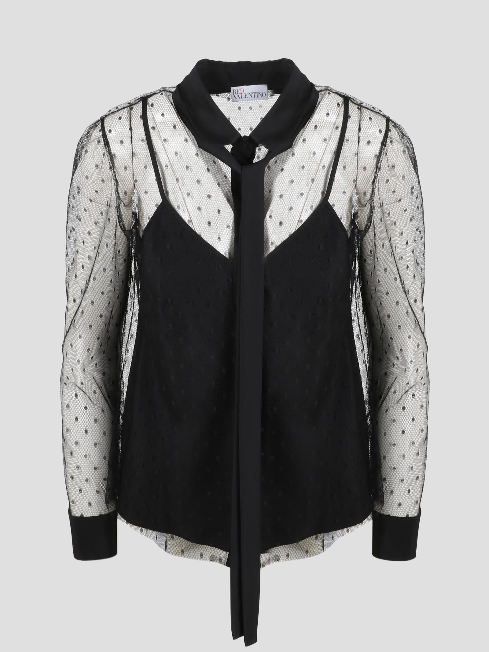 RED Valentino Tulle Point D`esprit Shirt