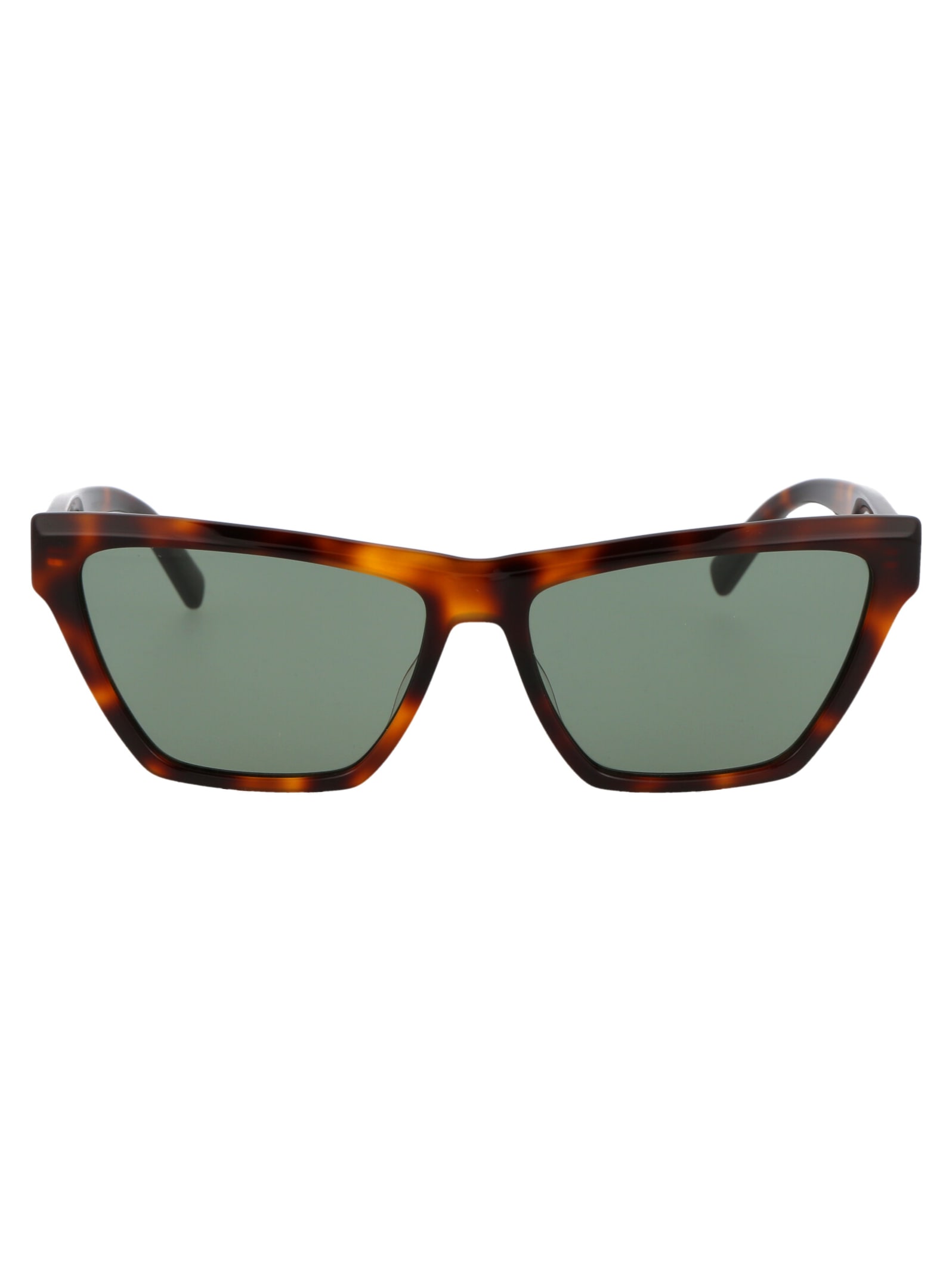 Shop Saint Laurent Sl M103 Sunglasses In 003 Havana Havana Green