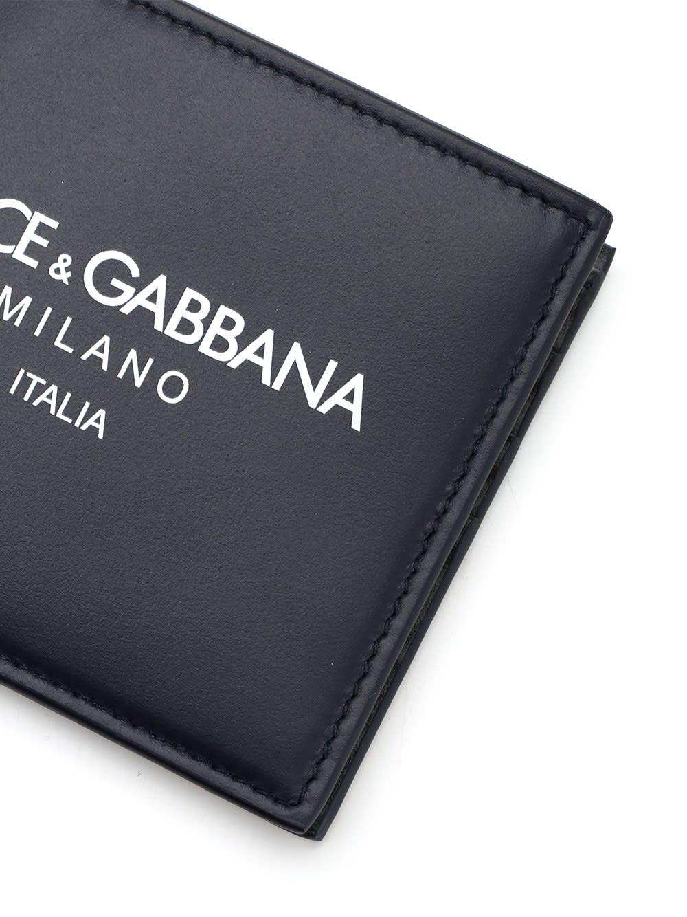 Shop Dolce & Gabbana Blue Calfskin Wallet