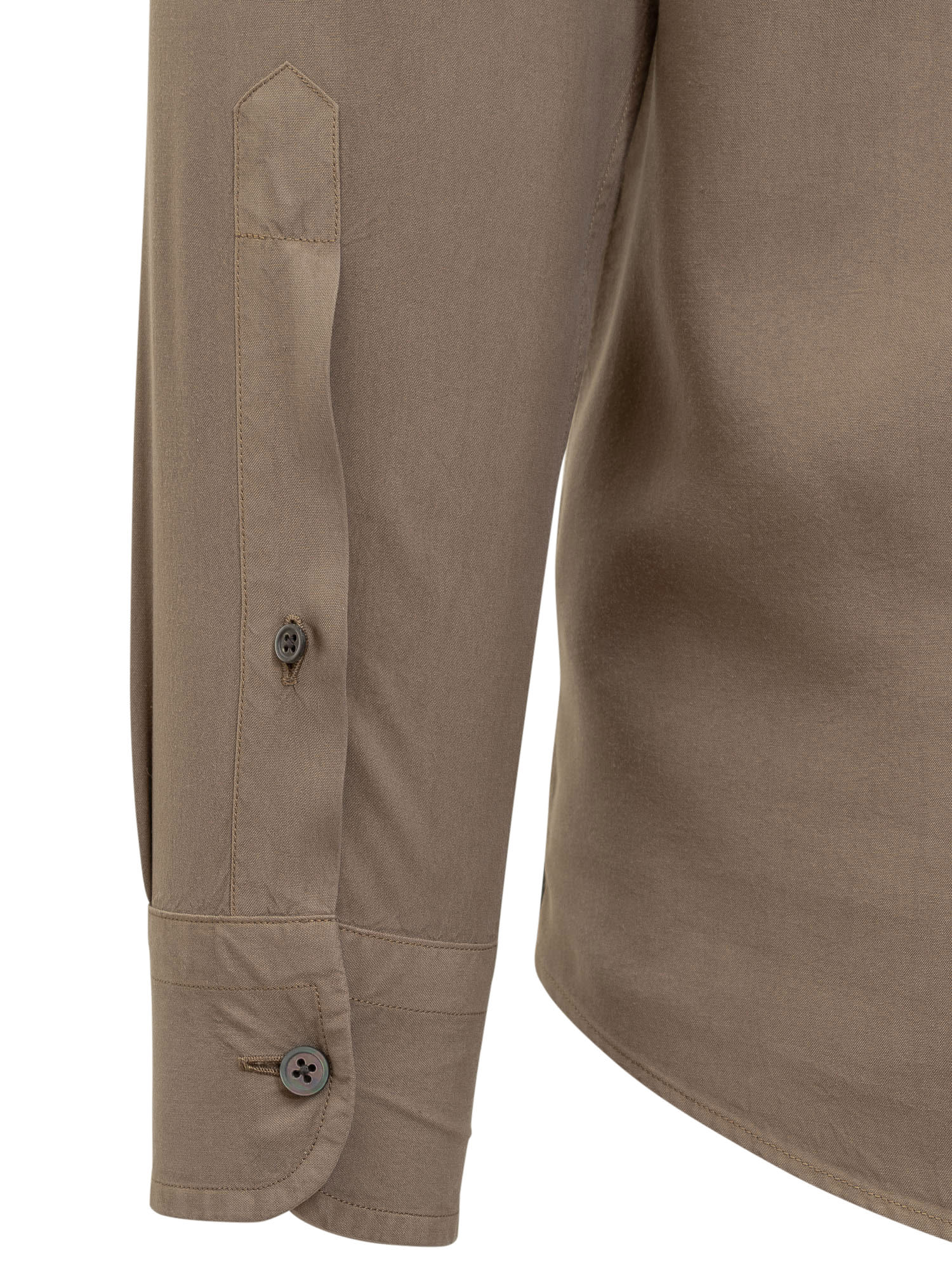 Shop Zegna Silk Shirt In Marrone