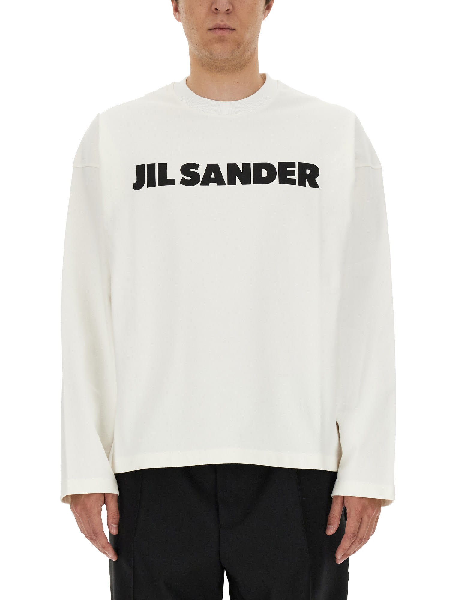 Shop Jil Sander T-shirt With Logo In Natural