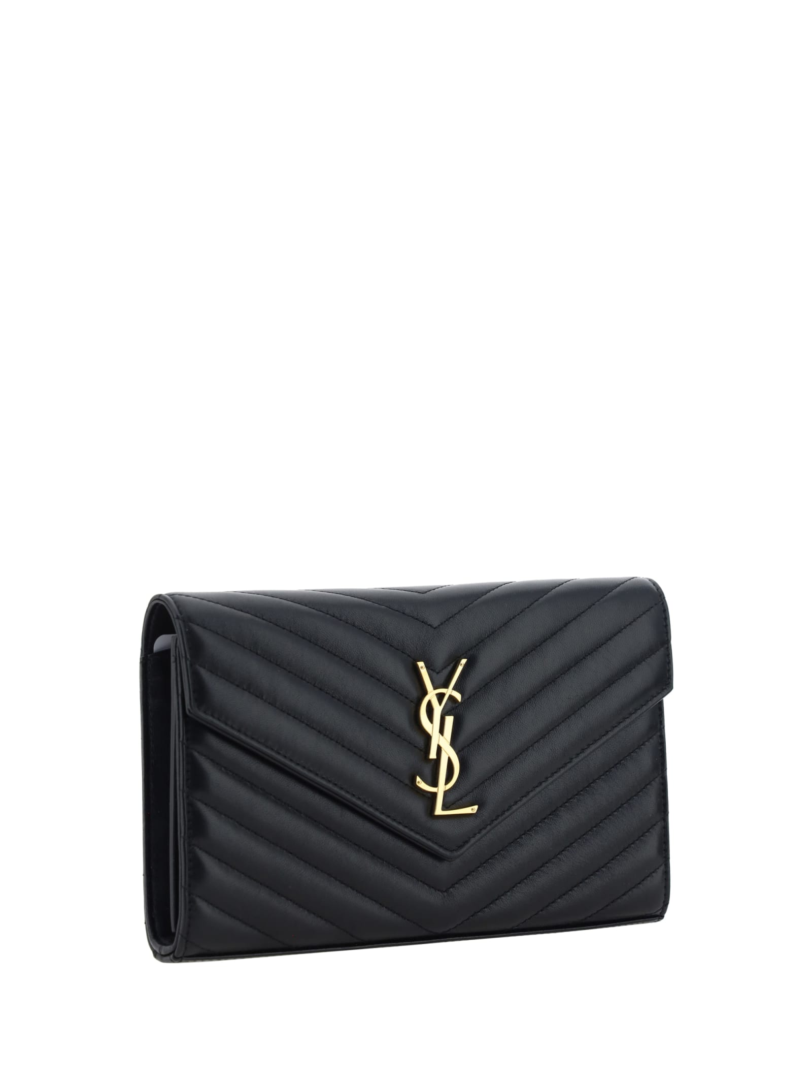 Saint Laurent Monogram Wallet In Black