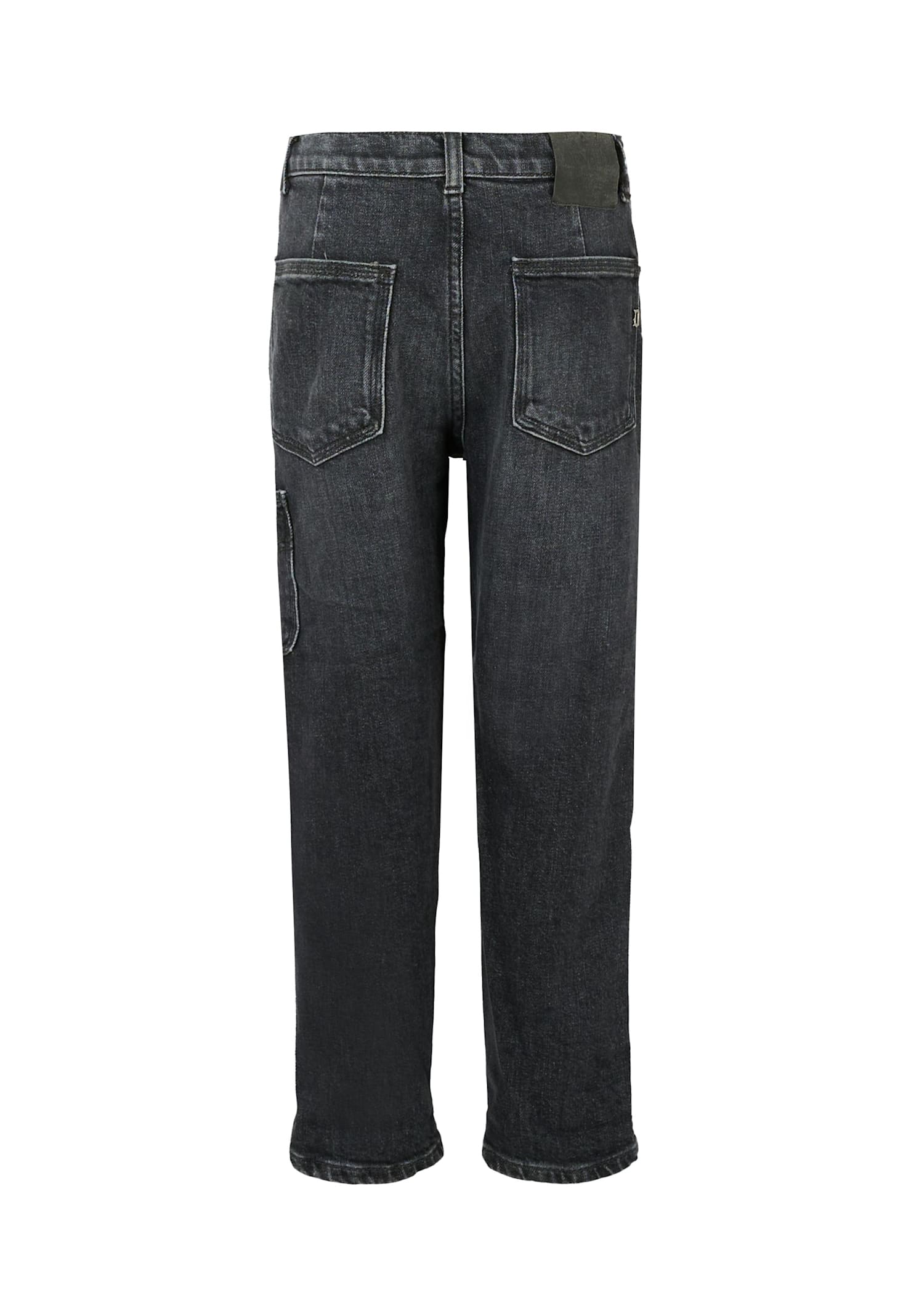 Dondup Black Jeans For Boy With Logo In Gray