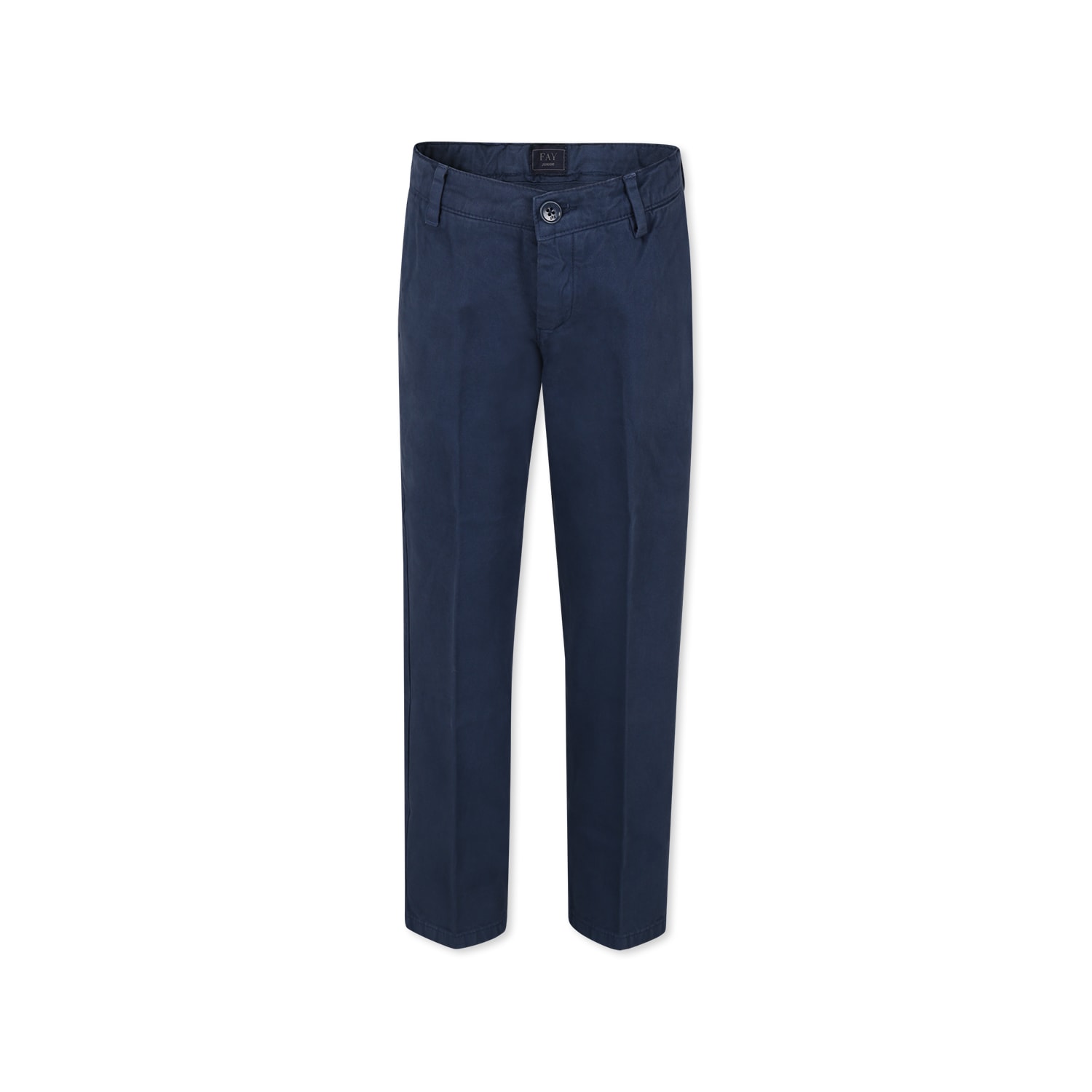 Fay Kids' Blue Trousers For Boy With Logo