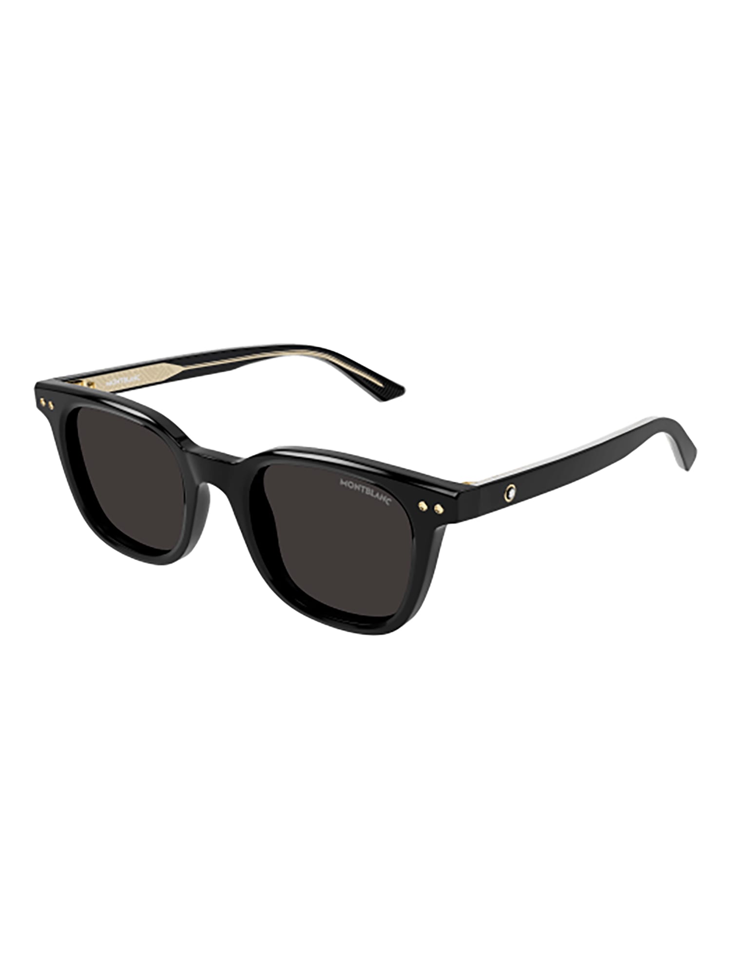 Shop Montblanc Mb0320s Sunglasses In Black Black Grey