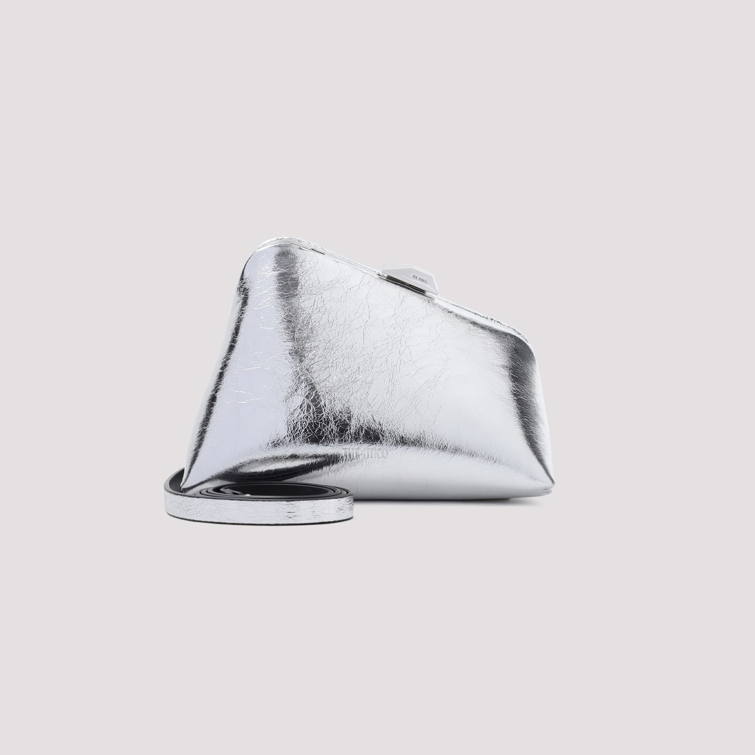 Shop Attico Midnight Clutch In Silver