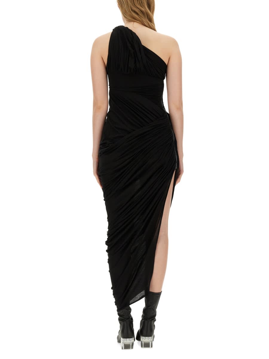 Shop Rick Owens Dress With Slit In Black