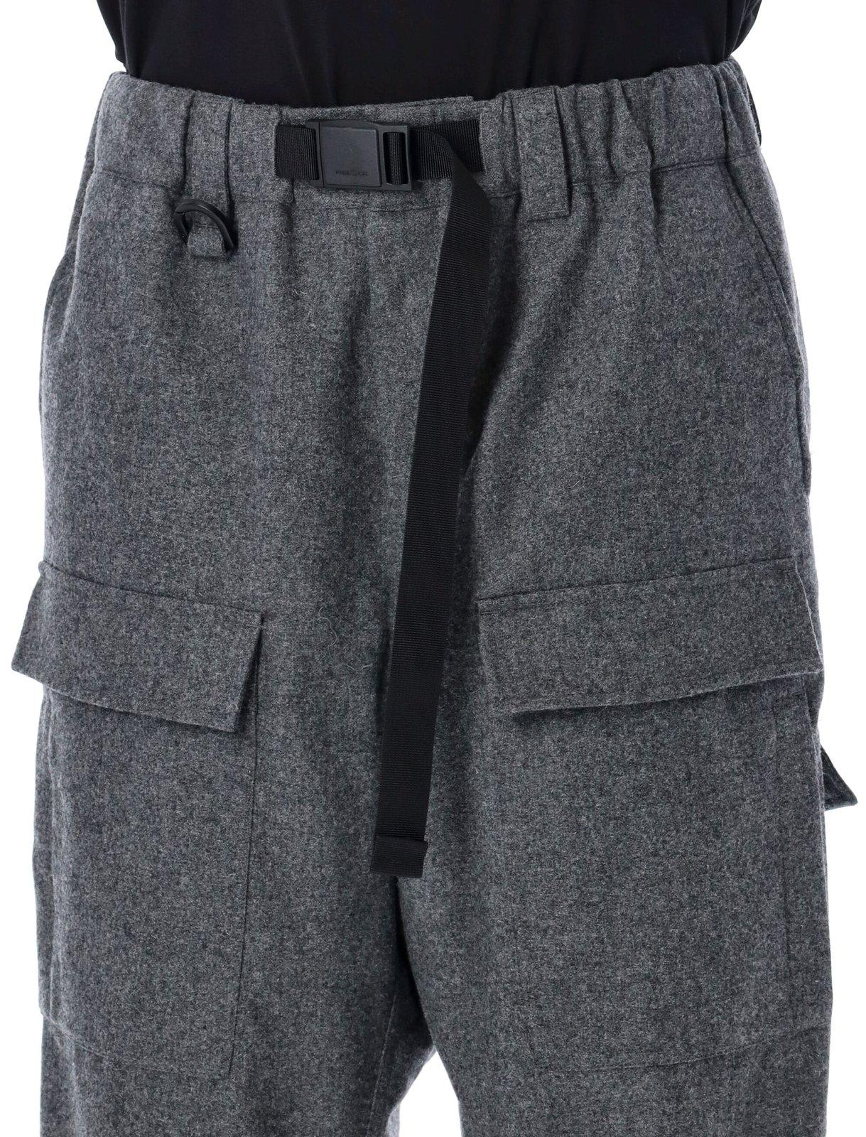 Shop Y-3 Straight-leg Belted Cargo Jogging Pants In Grey