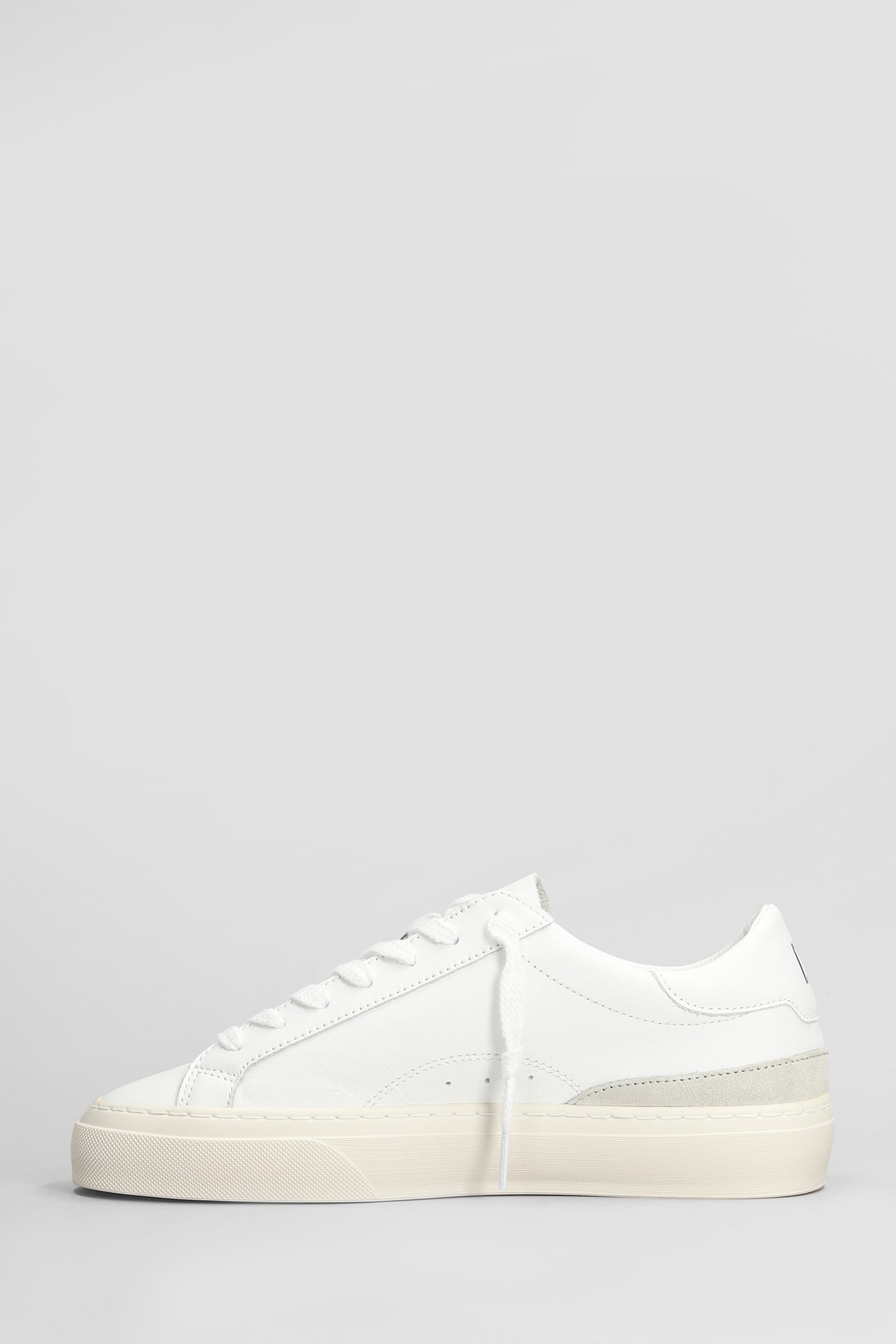 Shop Date Sonica Sneakers In White Leather