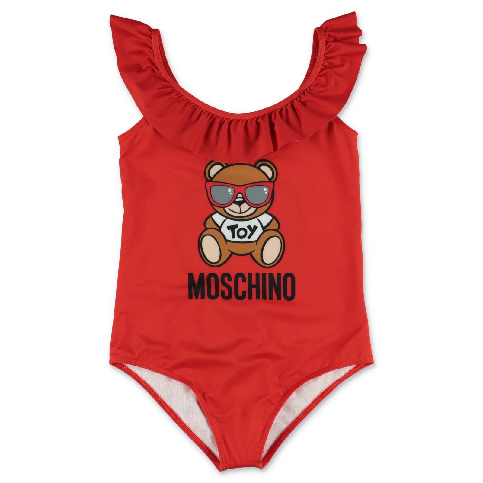 Moschino Costume Intero Rosso Teddy Bear In Lycra
