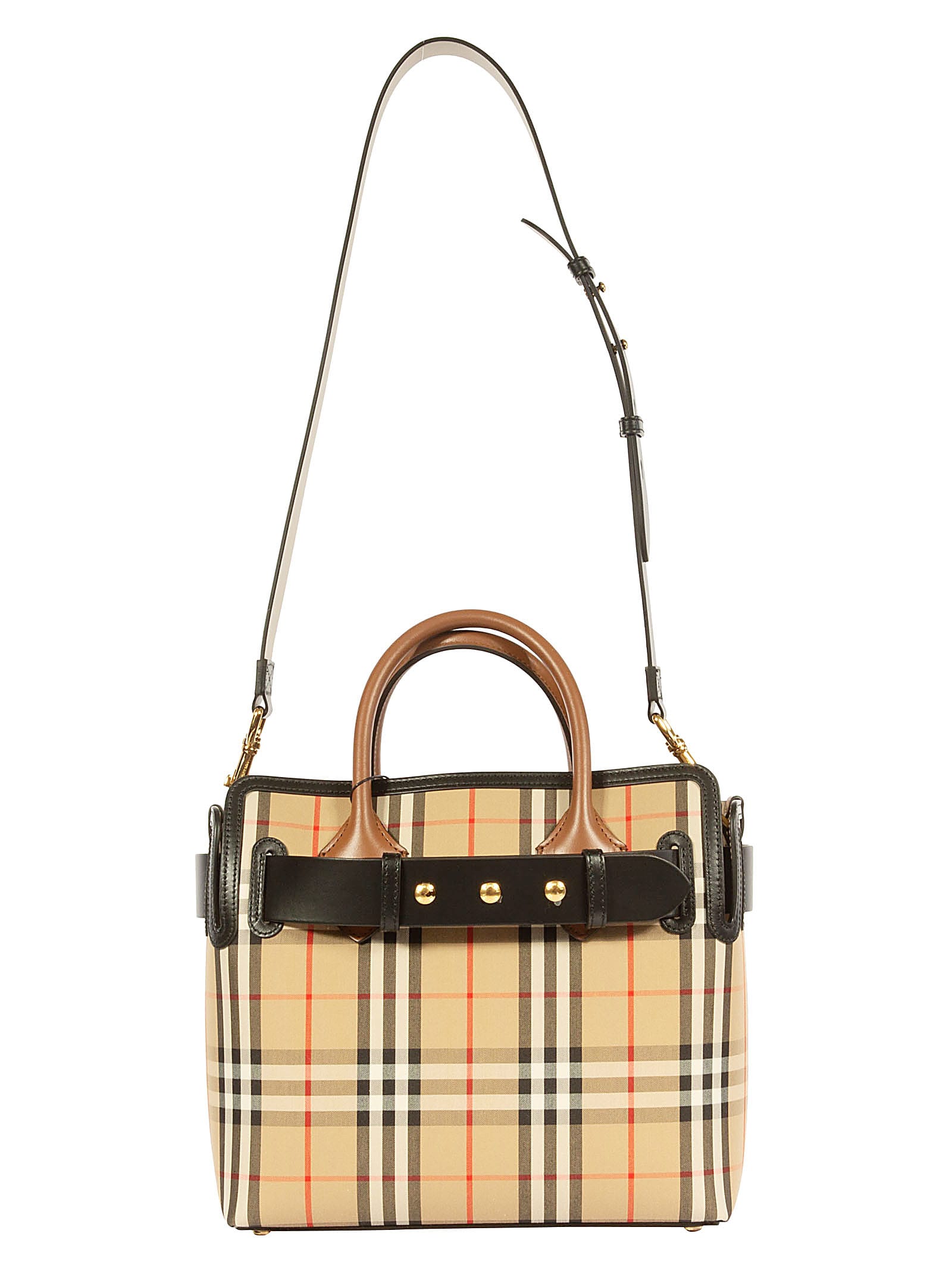 Burberry Checked Shoulder Bag In Archive Beige