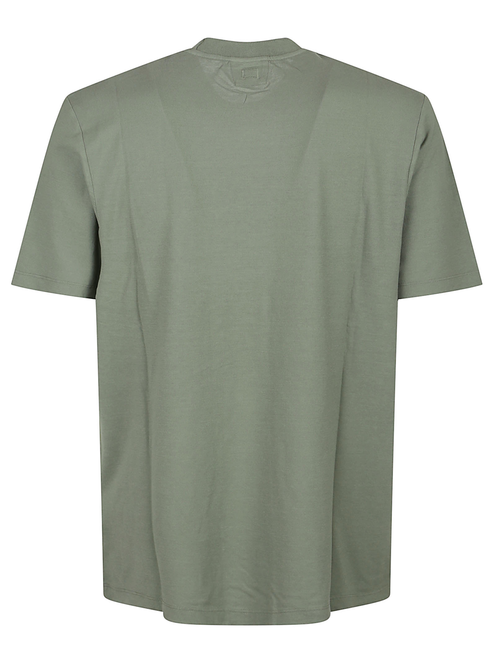 C.p. Company Logo-detail Cotton T-shirt In Green