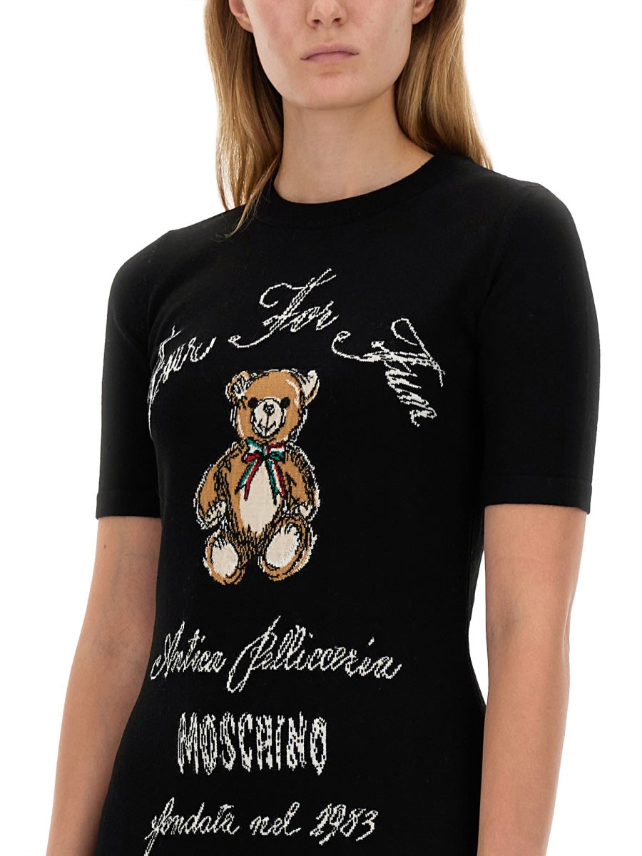 Moschino Knit Dress In Black