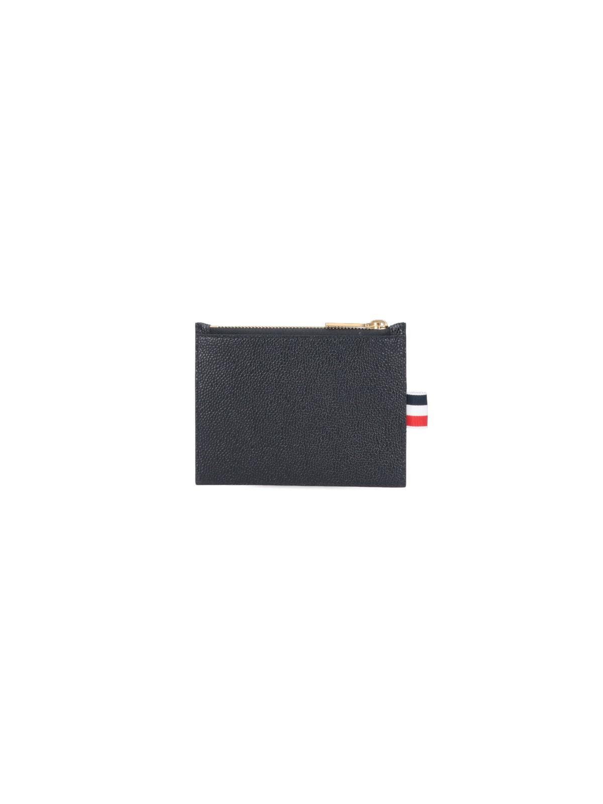 Shop Thom Browne Zip Coin Purse In 001