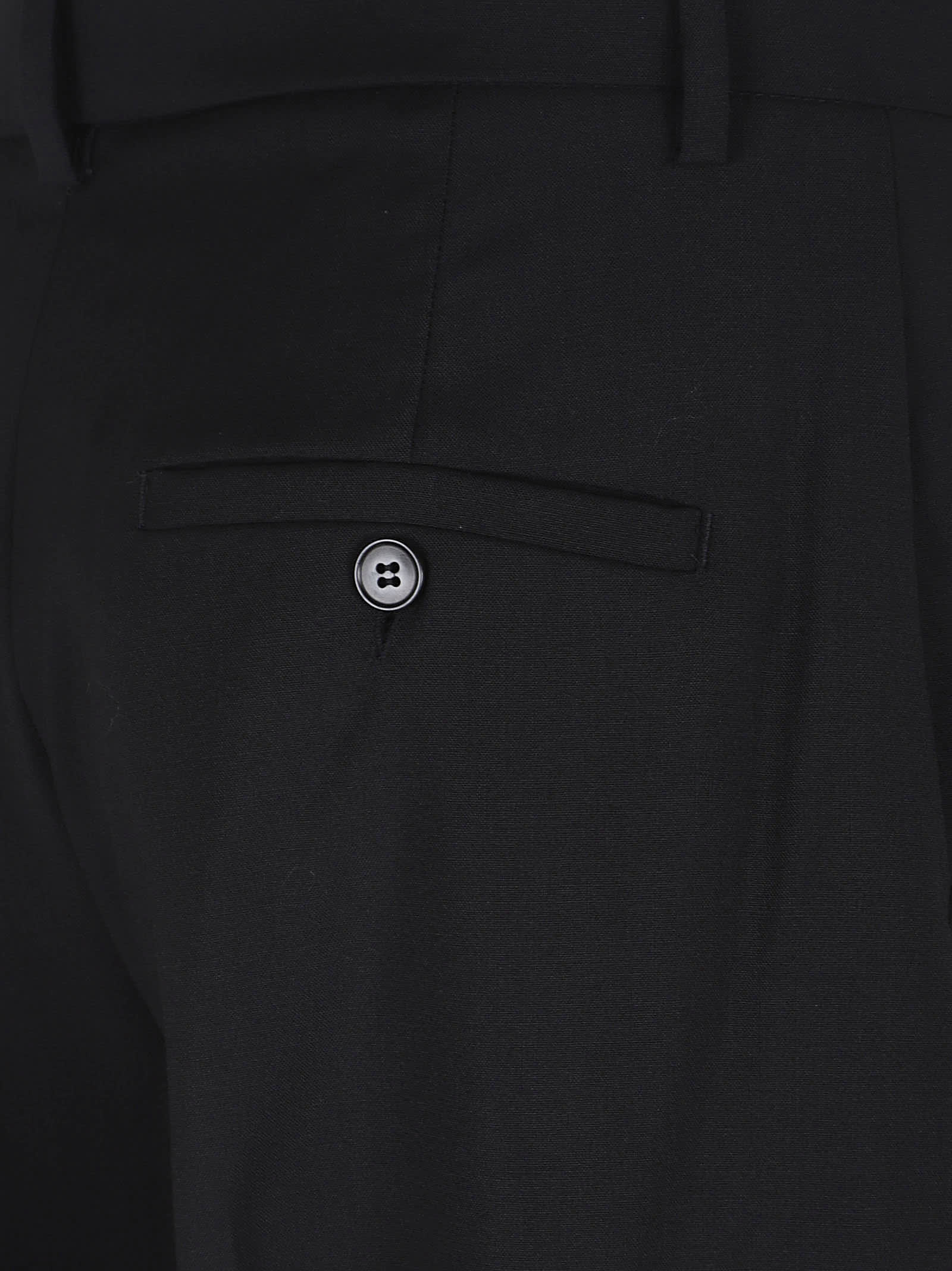 Weekend Max Mara Wool Stretch Palazzo Trousers In Black