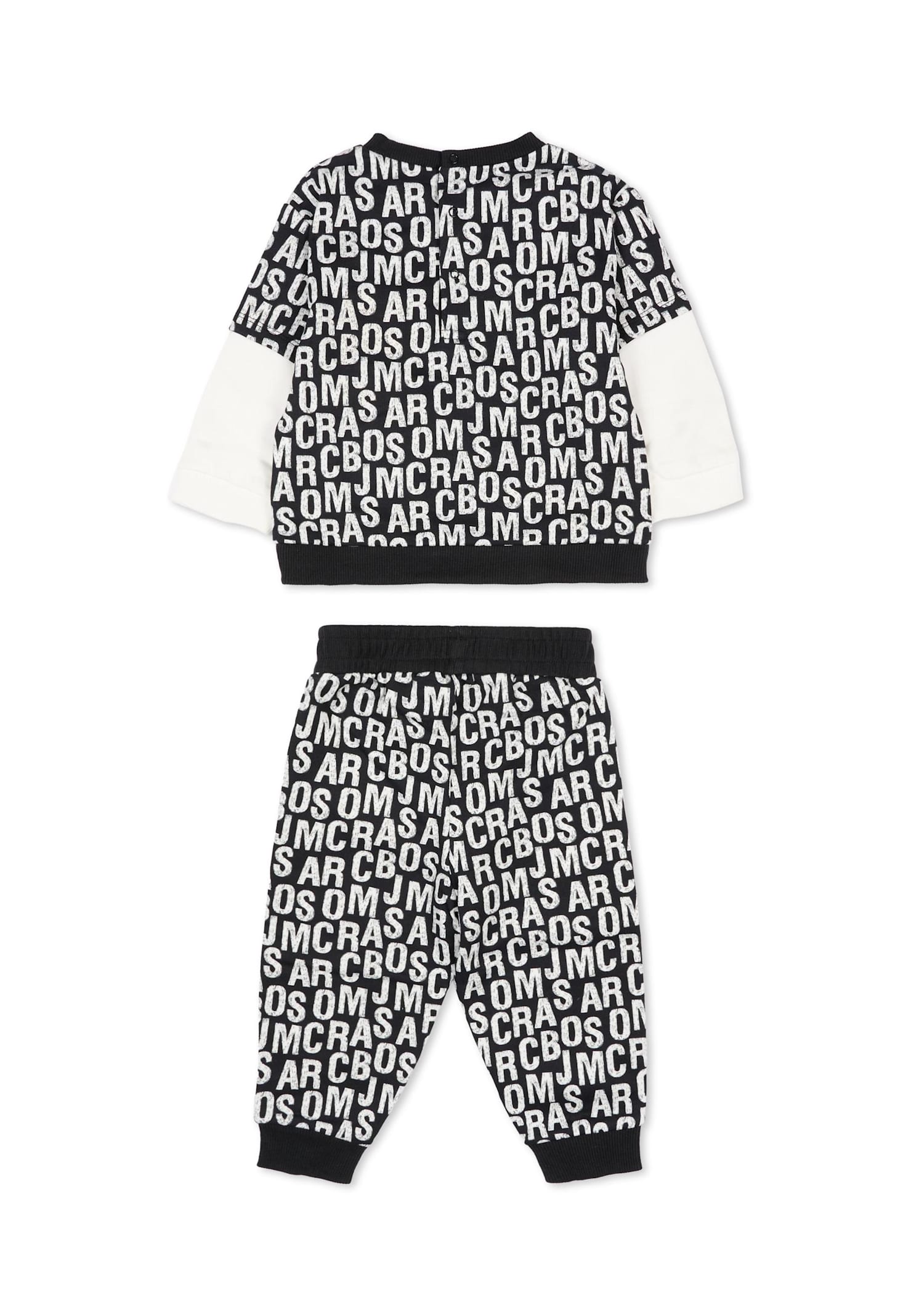 Marc Jacobs Black Suit For Baby Boy With Logo In Black