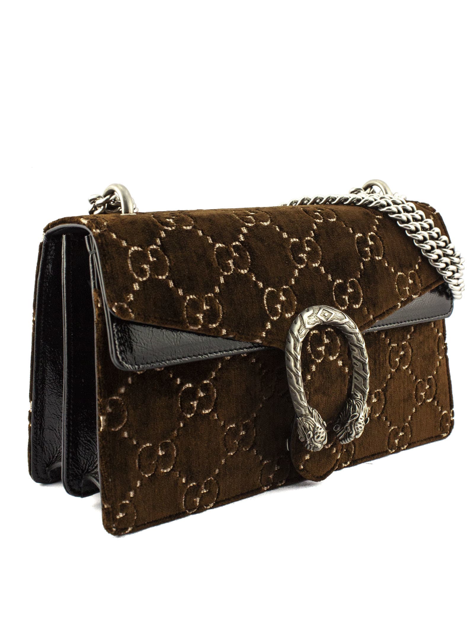 Gucci Gucci Brown Dionysus Gg Velvet Small Shoulder Bag - Marrone - 10931080 | italist