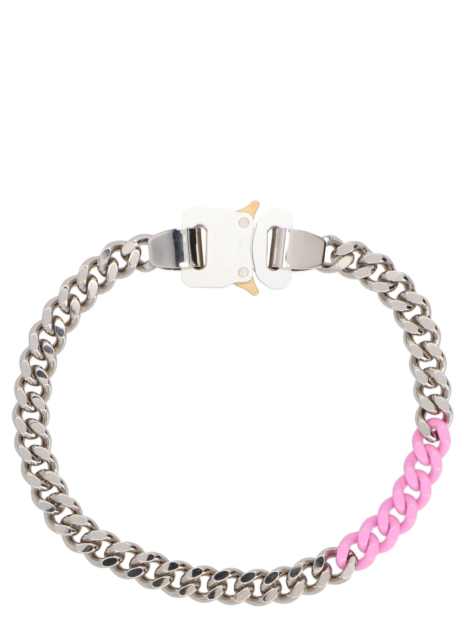 Alyx Silver & Pink Colored Links Necklace In Pink
