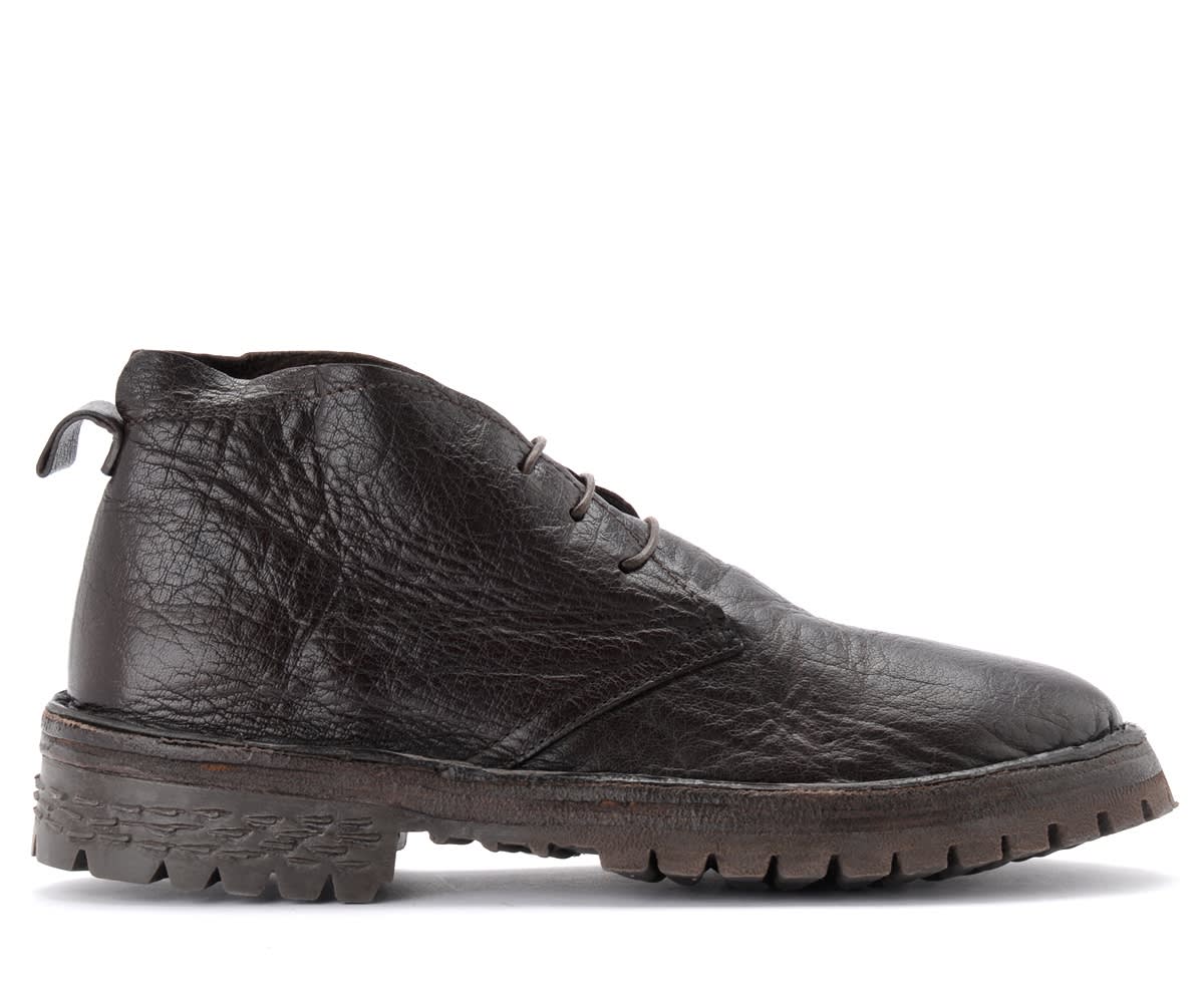Moma Ankle Boot In Dark Brown Leather