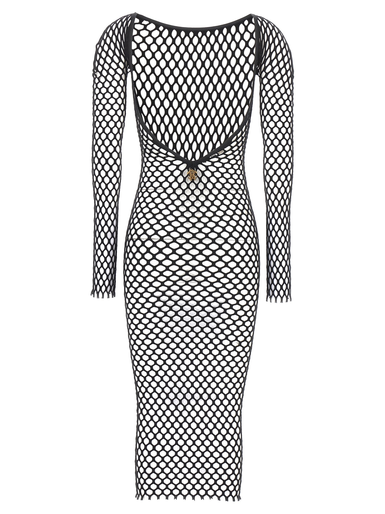 Shop Roberto Cavalli Anatomic Dress In Black