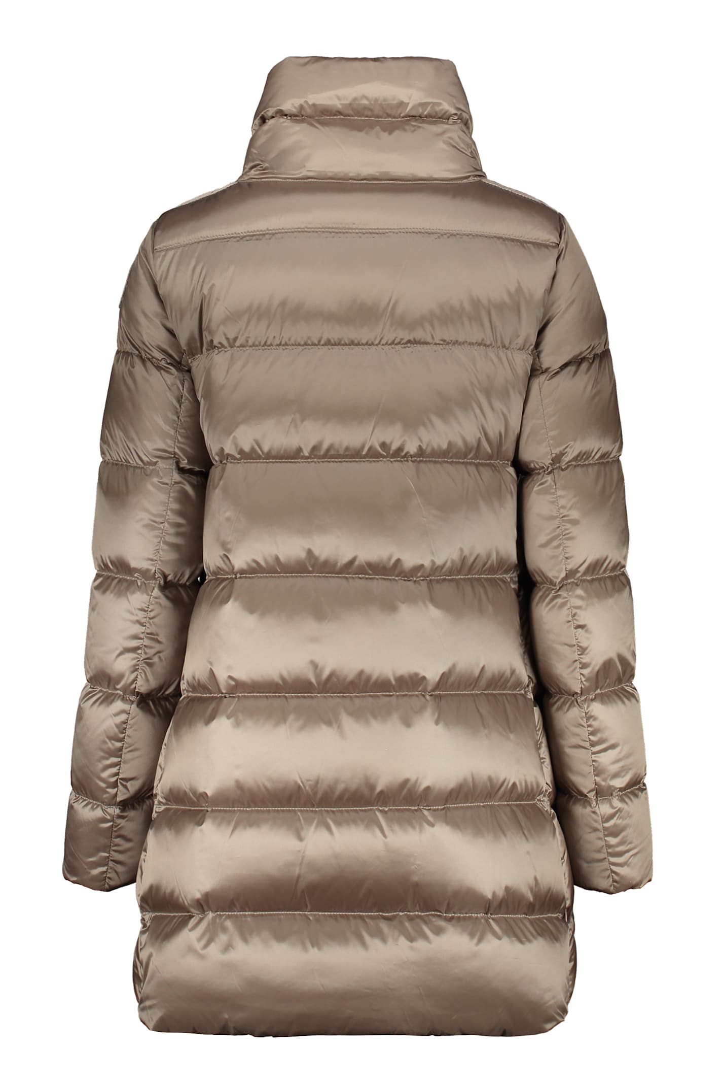 Parajumpers Full Zip Down Jacket In Brown
