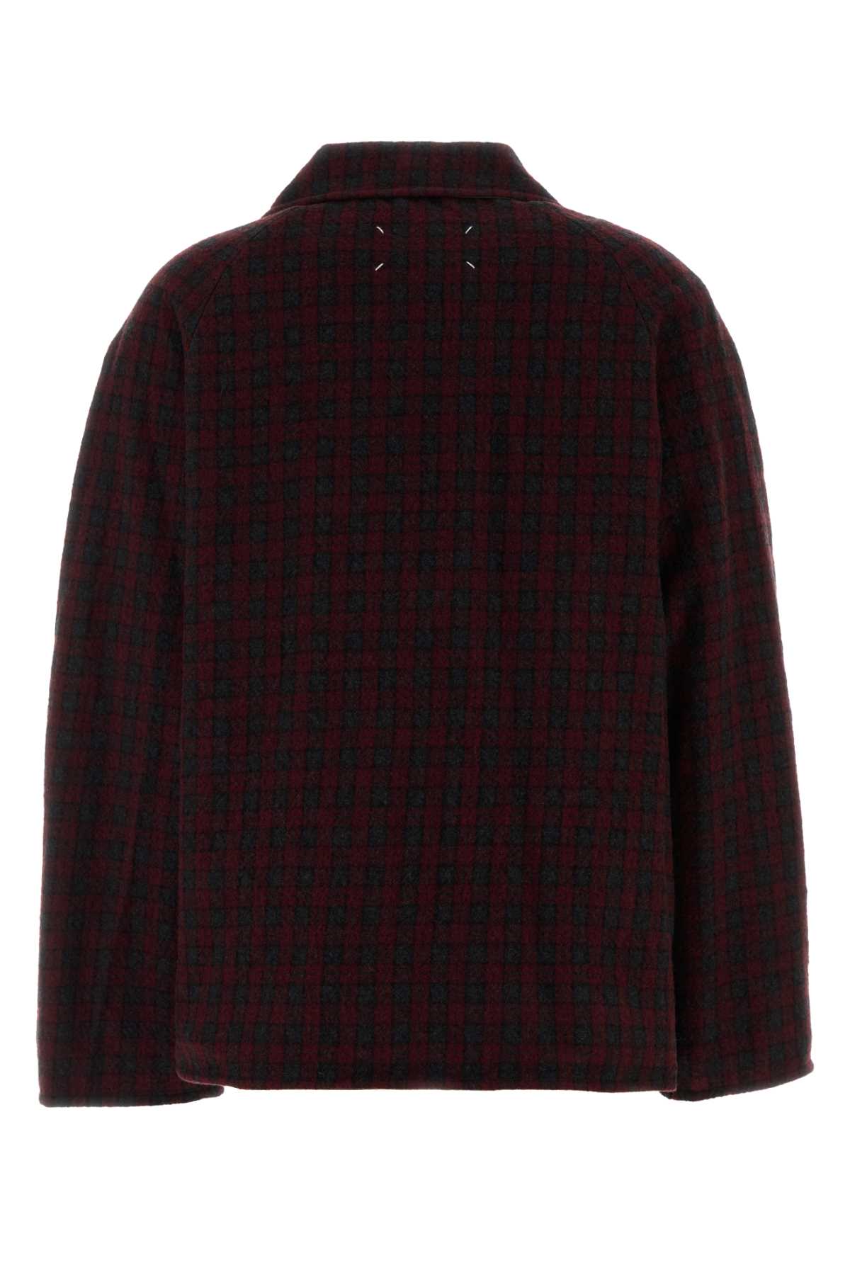Maison Margiela Embroidered Wool Reversible Jacket In Pattern