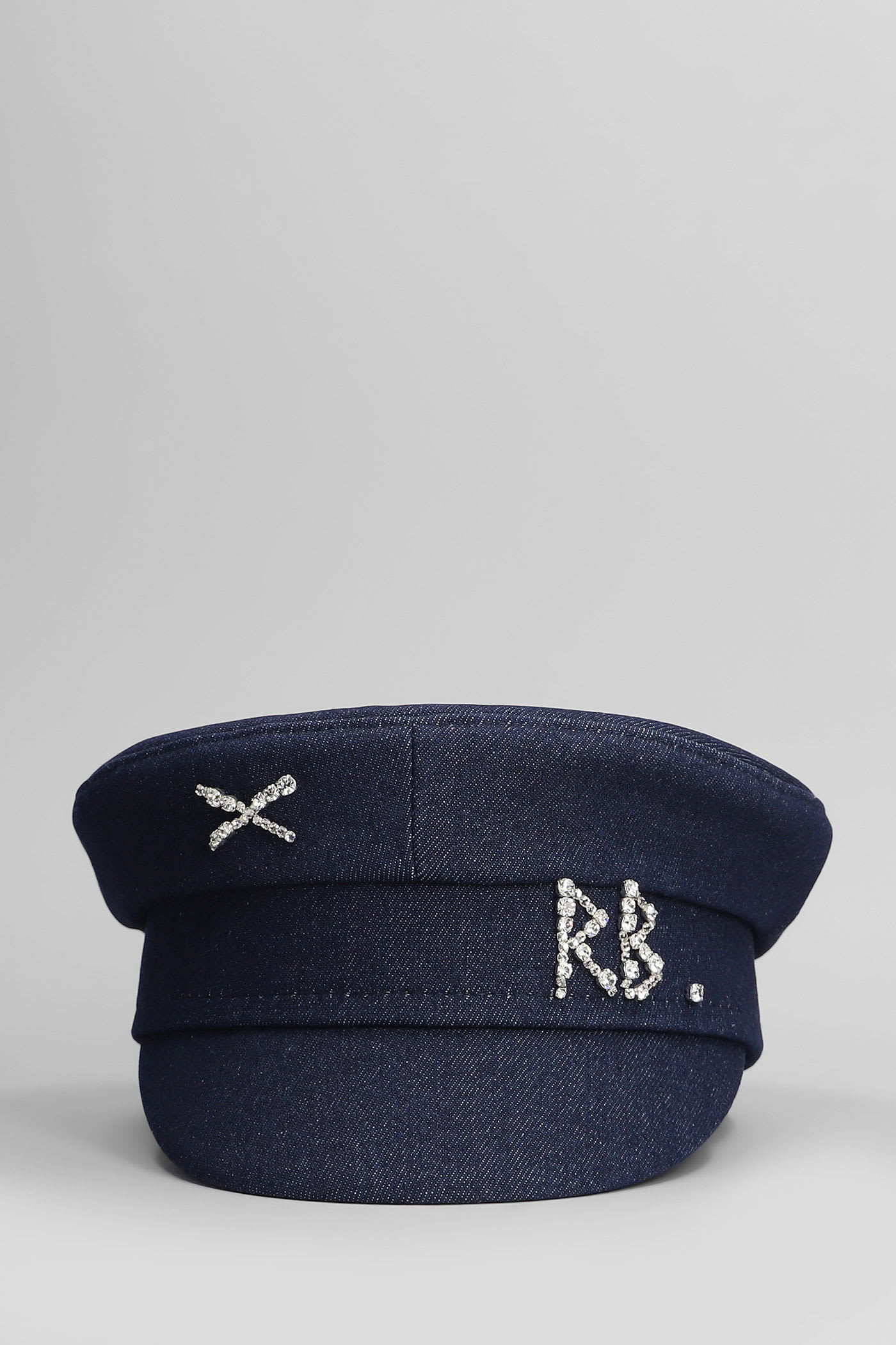 Ruslan Baginskiy Baker Boy Hats In Blue Denim In Blue
