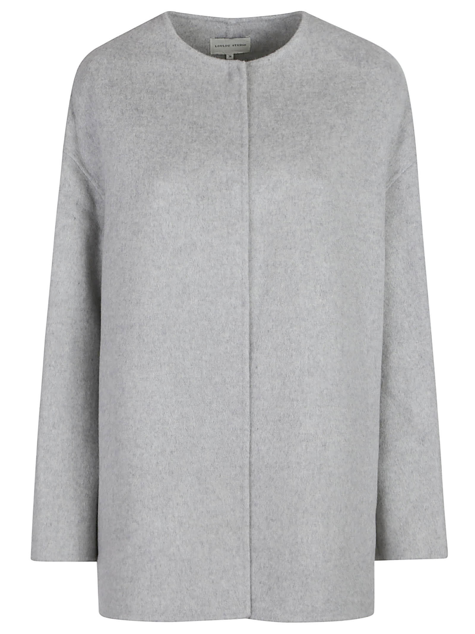 LOULOU STUDIO GIO ROUND NECK SHORT COAT 