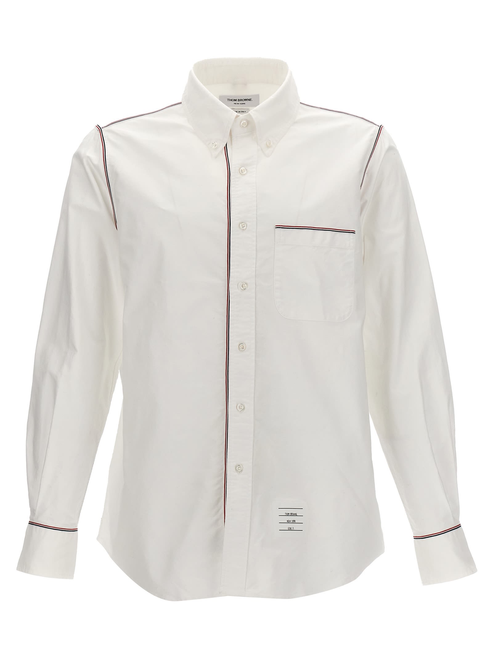 Shop Thom Browne Rwb Shirt In White