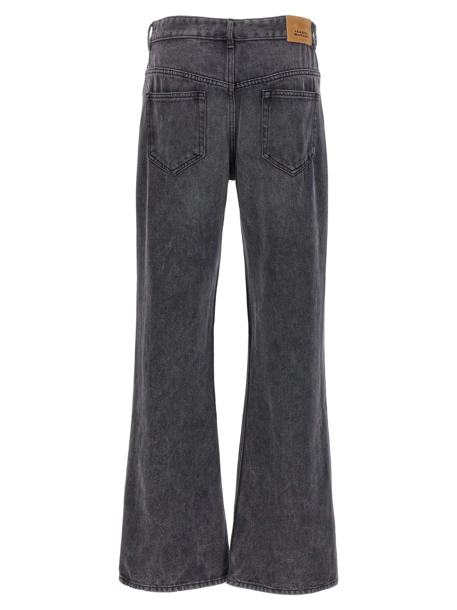 Shop Isabel Marant Belvira Jeans In Gray