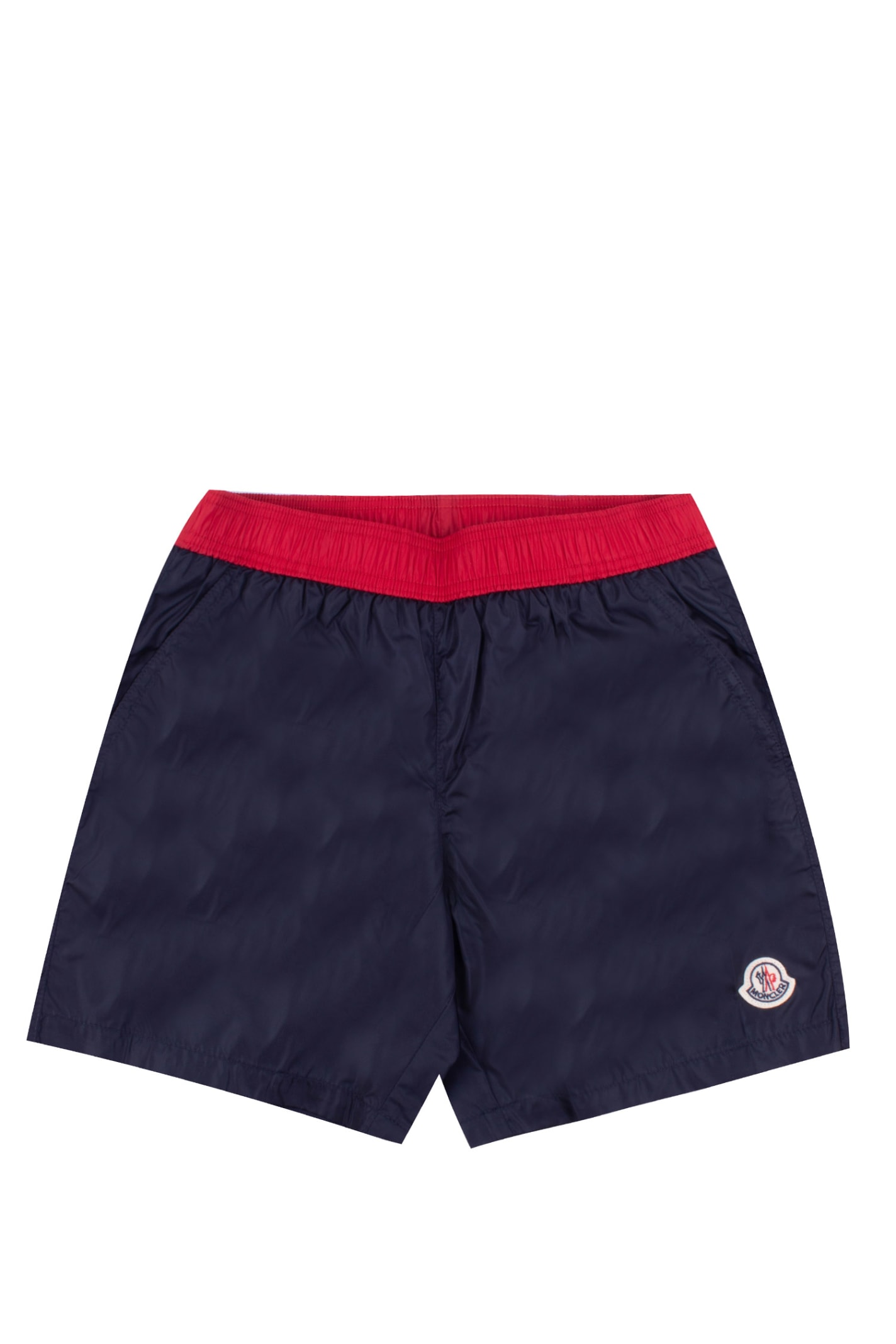 Moncler Kids' Nylon Beach Shorts In Blue