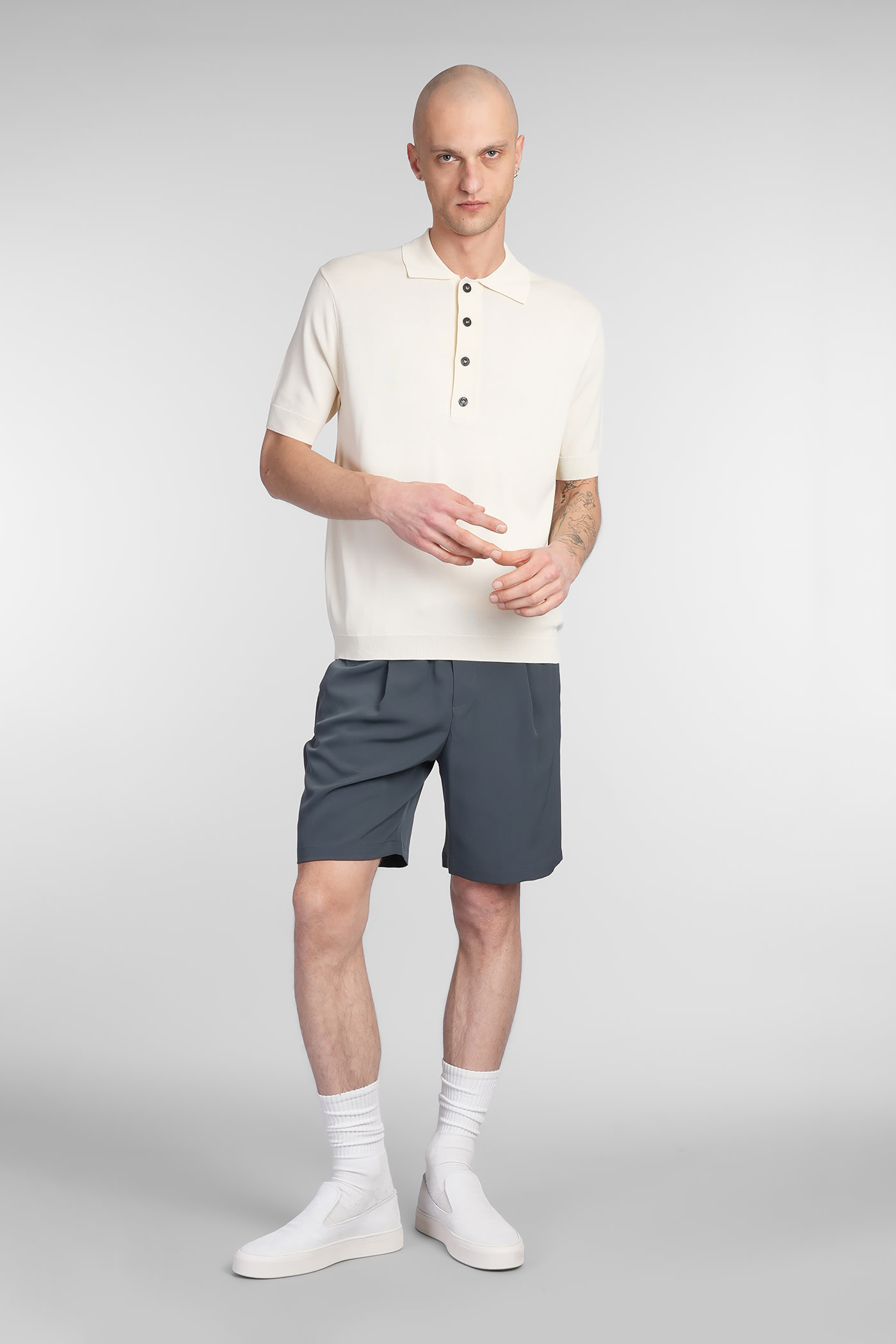 Low Brand K194 Polo In Beige Viscose In Beige