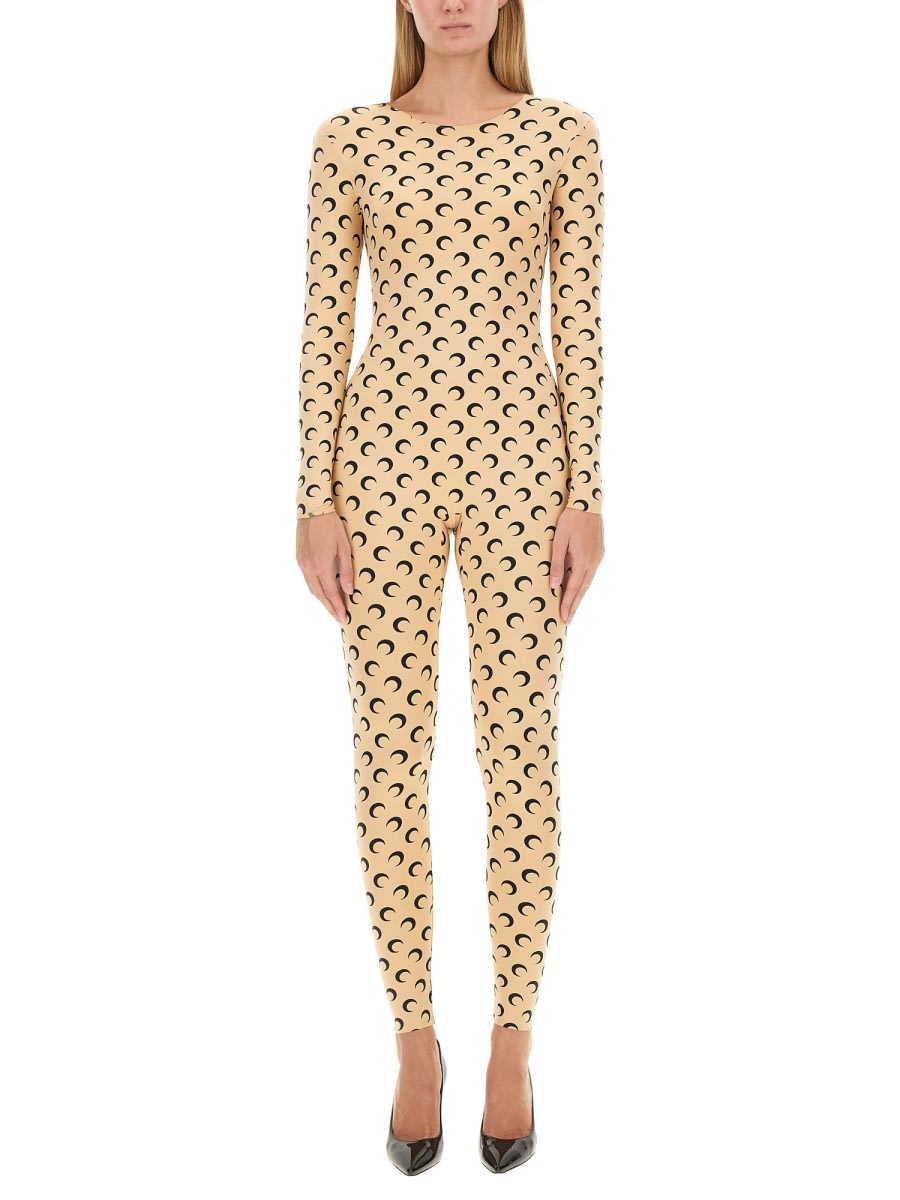 Marine Serre Moon Suit In Nude