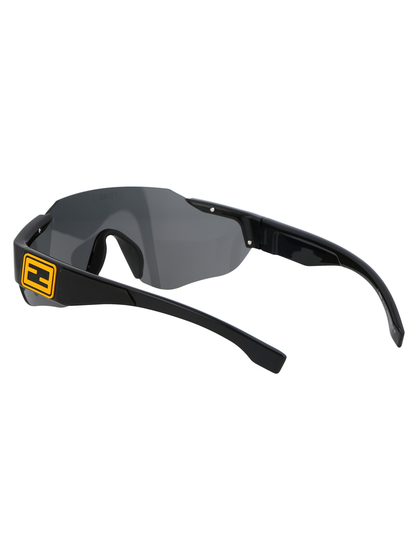 Shop Fendi Sport Sunglasses In 01a Shiny Black / Smoke