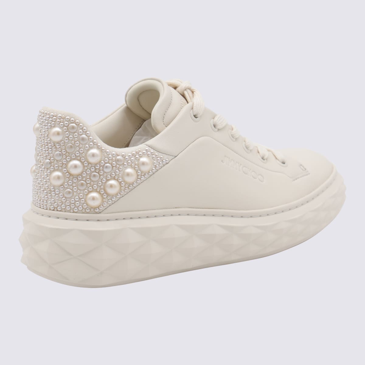 Jimmy Choo Diamond Maxi Sneakers In Neutral
