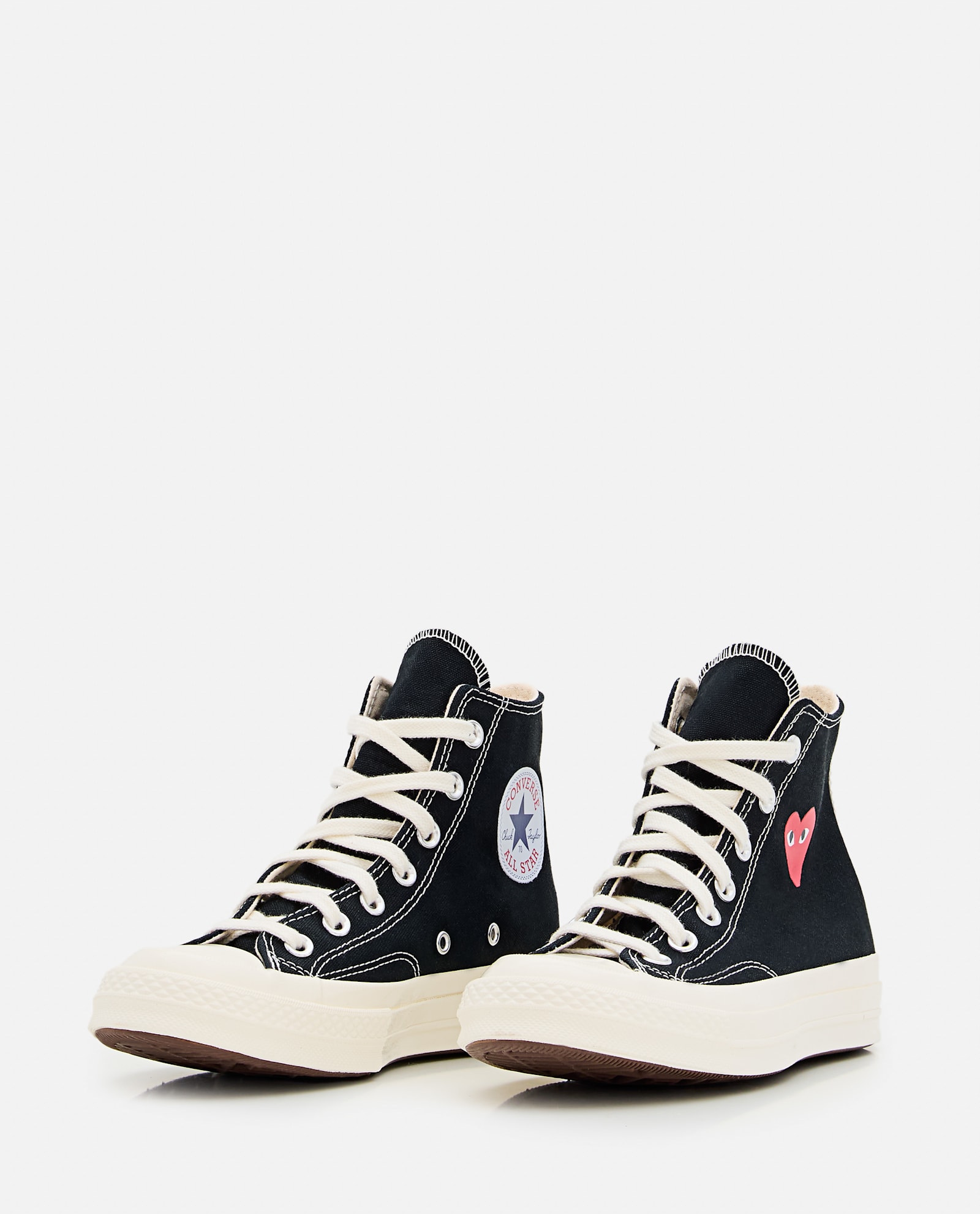 Comme Des Garçons Play Play Converse High Sneakers In Black