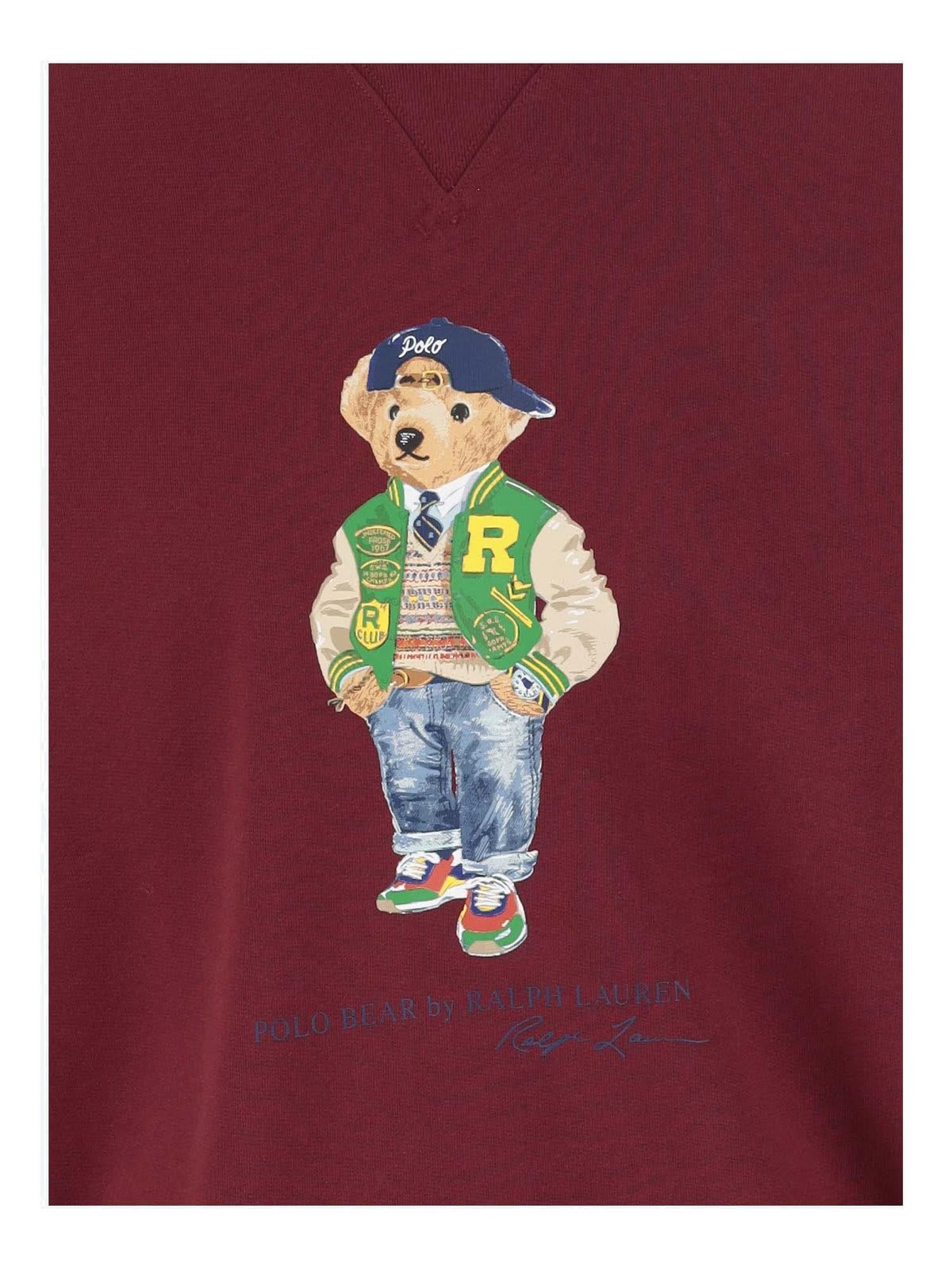 Shop Polo Ralph Lauren Polo Bear Fleece Sweatshirt In Red