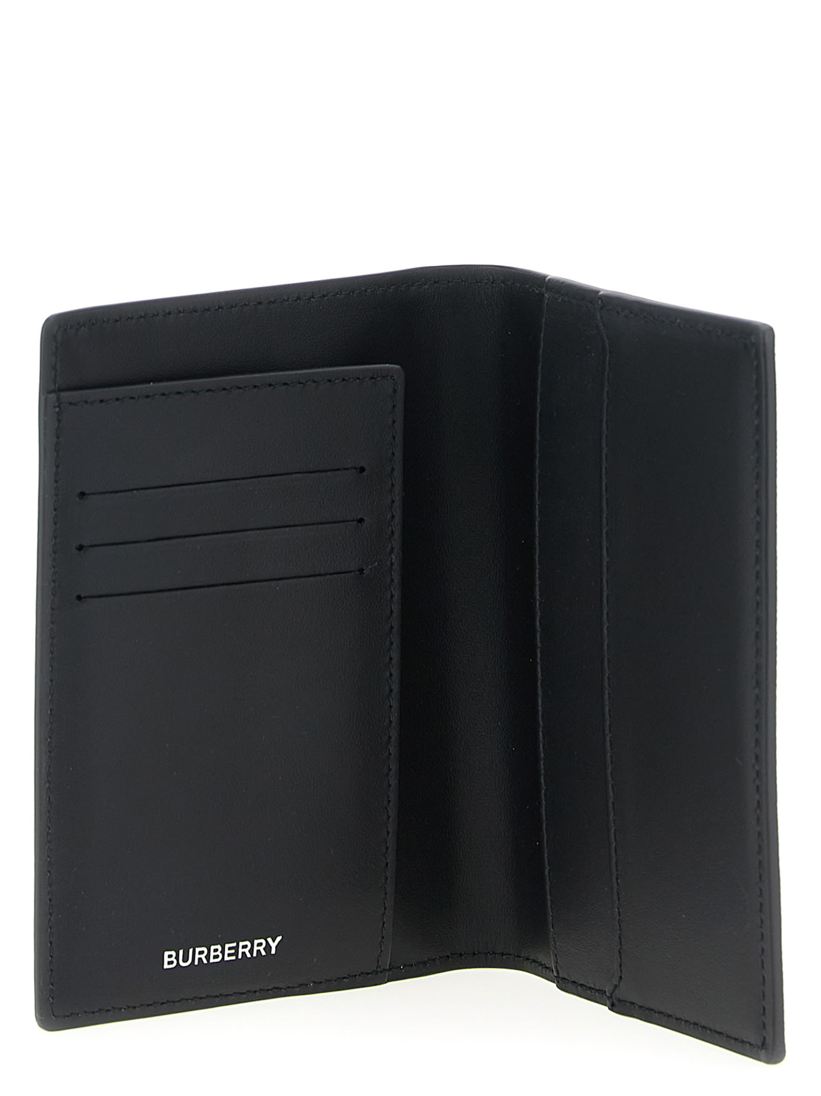 Burberry Canvas Checkered Bifold Wallet In Brown
