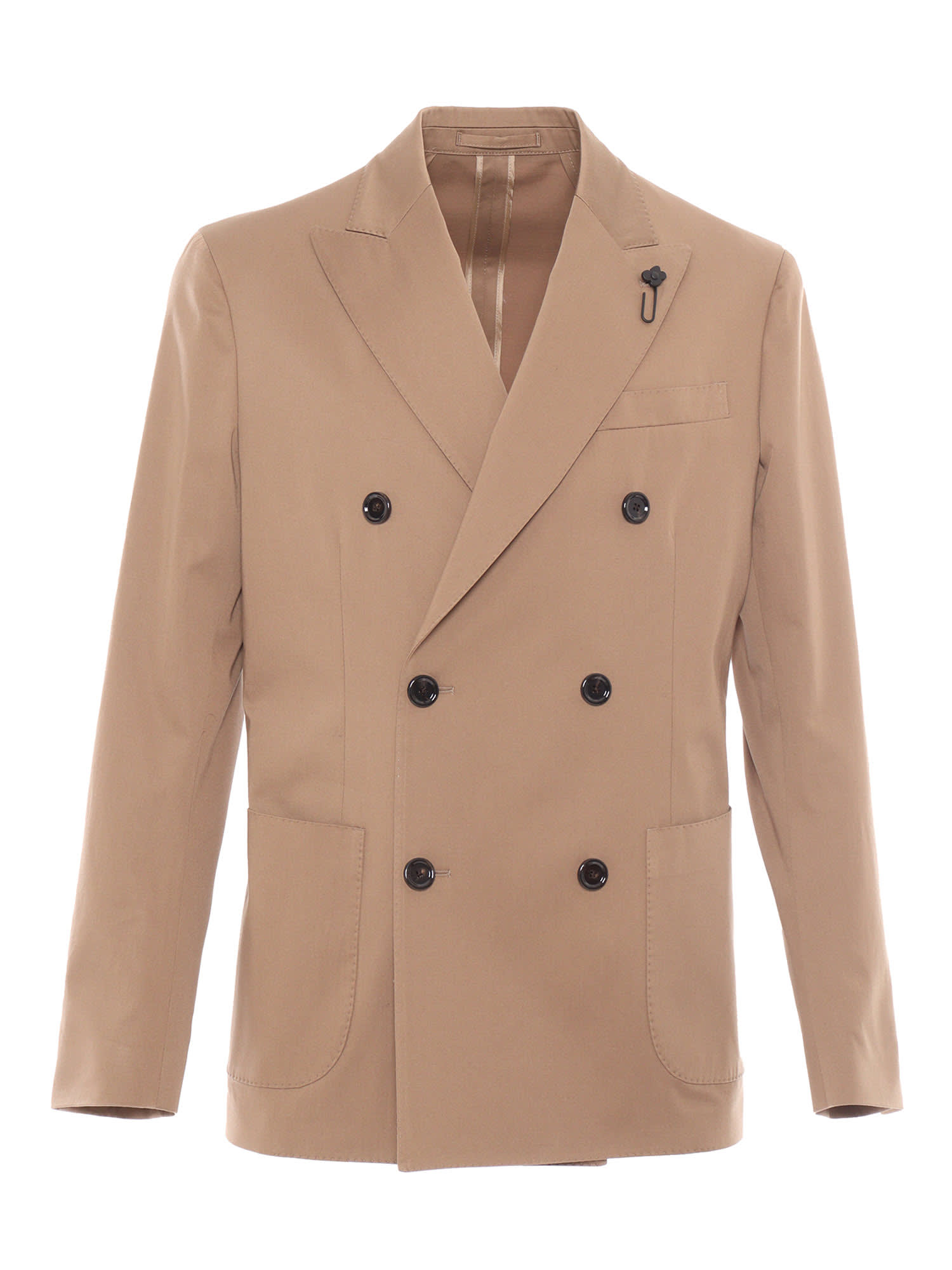 Lardini Single-breasted Jacket In Multicolor