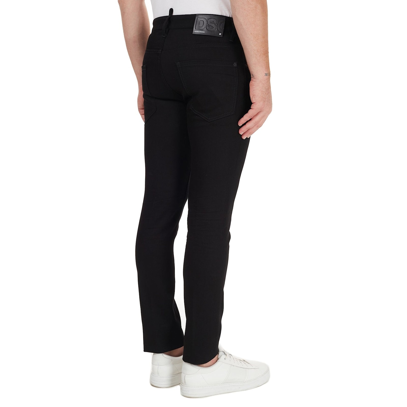 Shop Dsquared2 Cotton Denim Jeans In Black