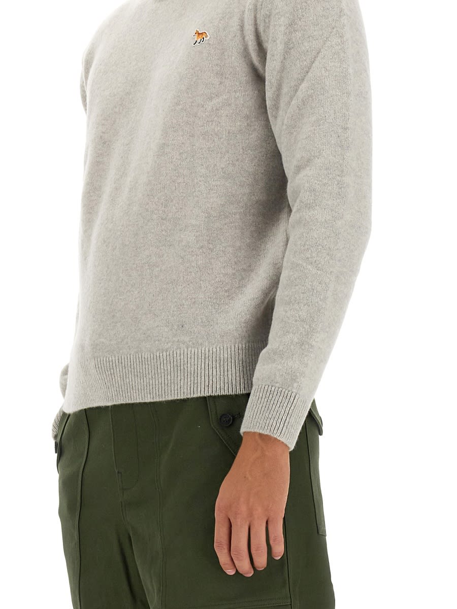 Maison Kitsuné Fox Head Patch Sweatshirt With In Grey