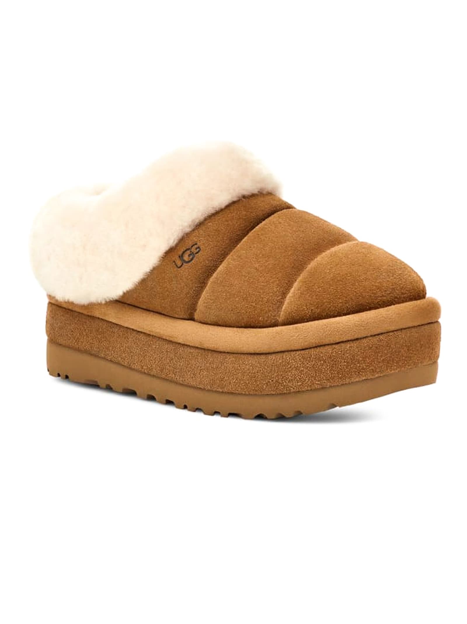 Shop Ugg Tazzlita Suede Upper Slippers In Beige