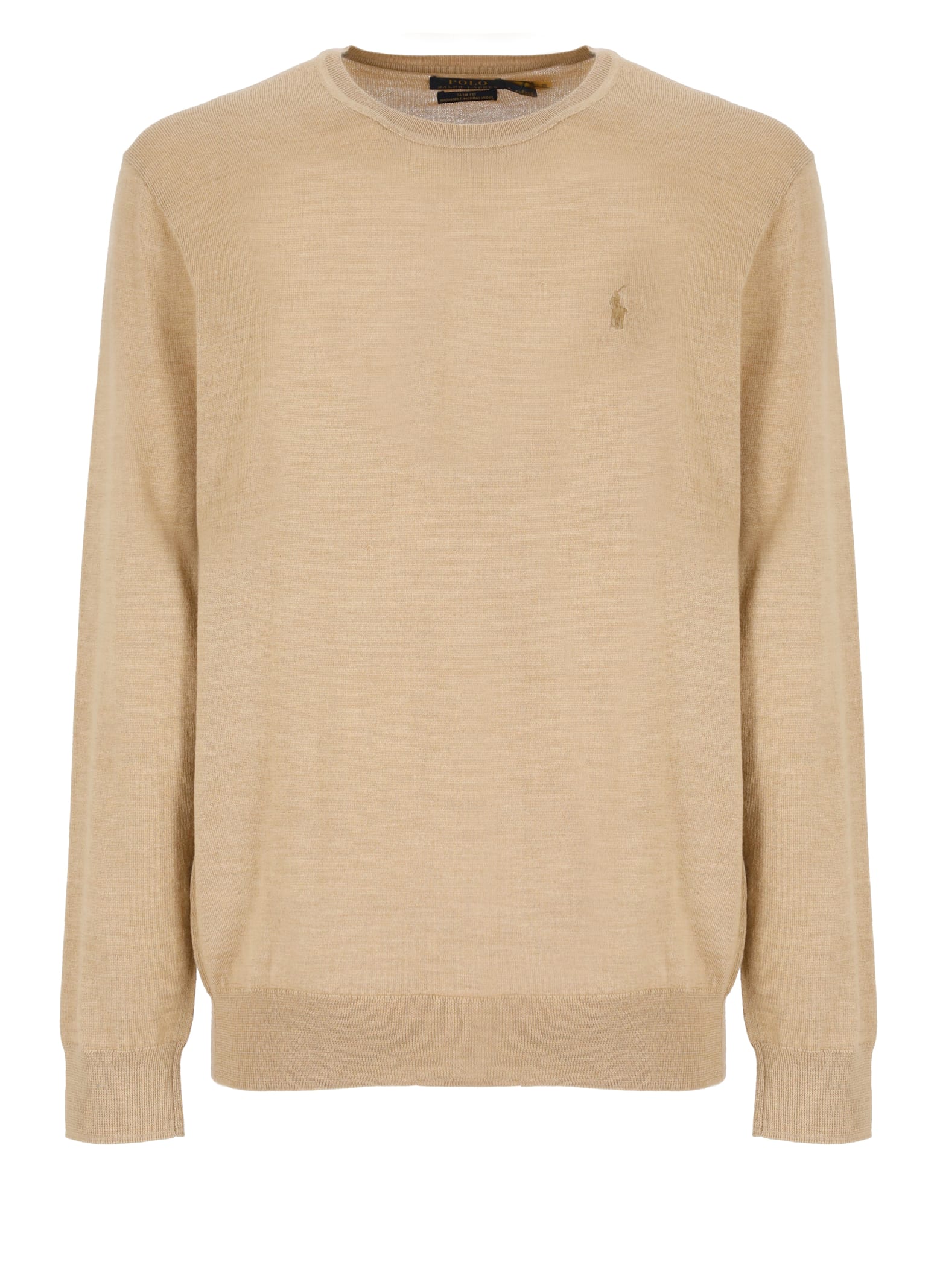 Ralph Lauren Pony Sweater In Neutral