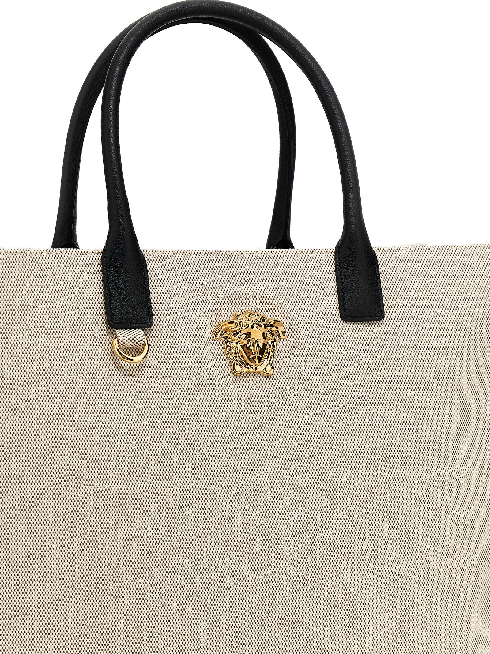 Shop Versace La Medusa Large Tote Bag In Beige