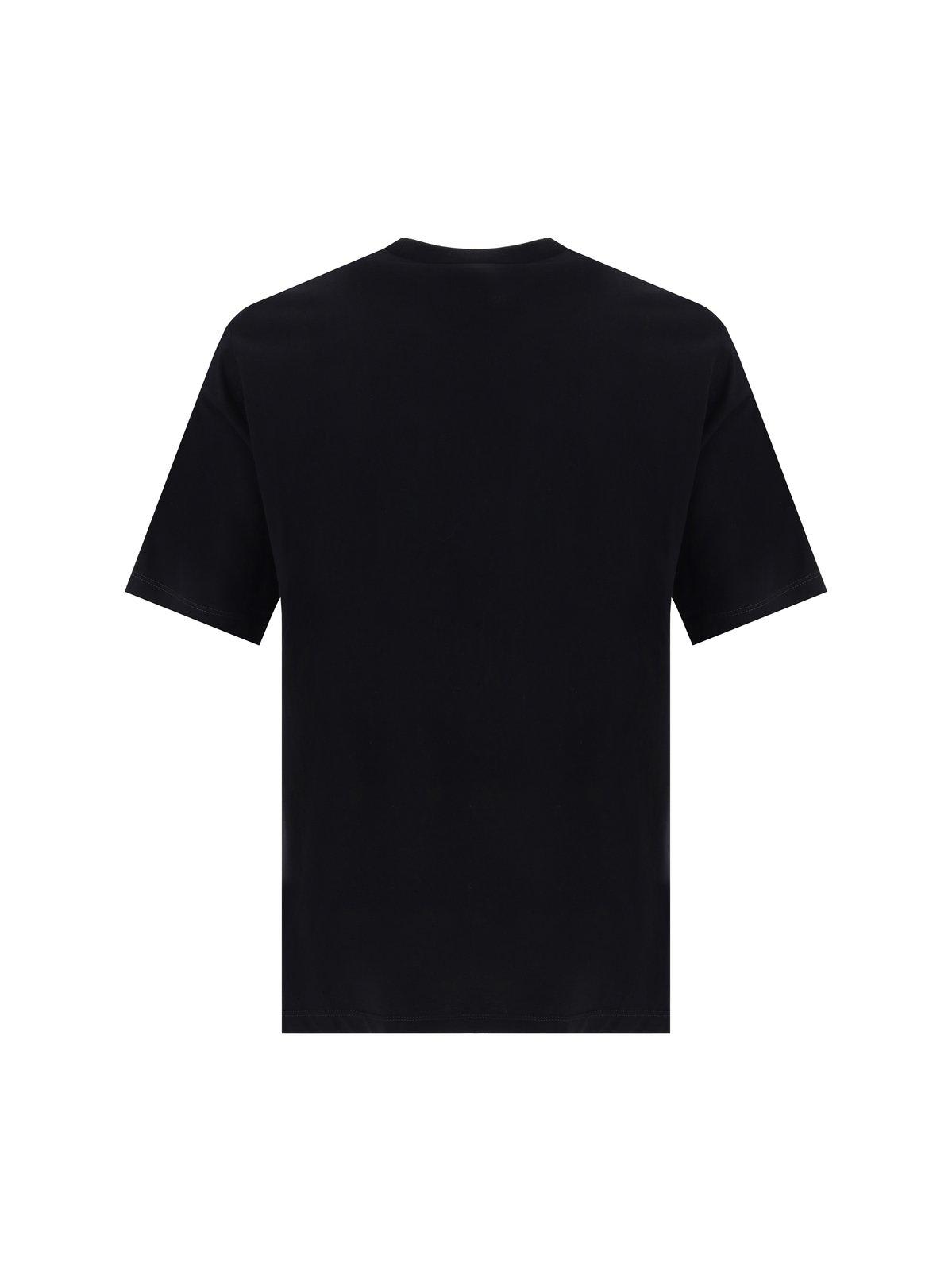 Shop Dsquared2 Logo Printed Crewneck T-shirt In Black