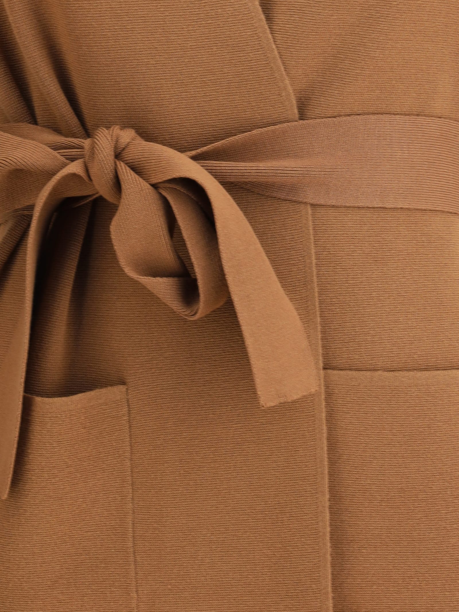 Max Mara Abete Knotted Patch-pocket Vest In Multi